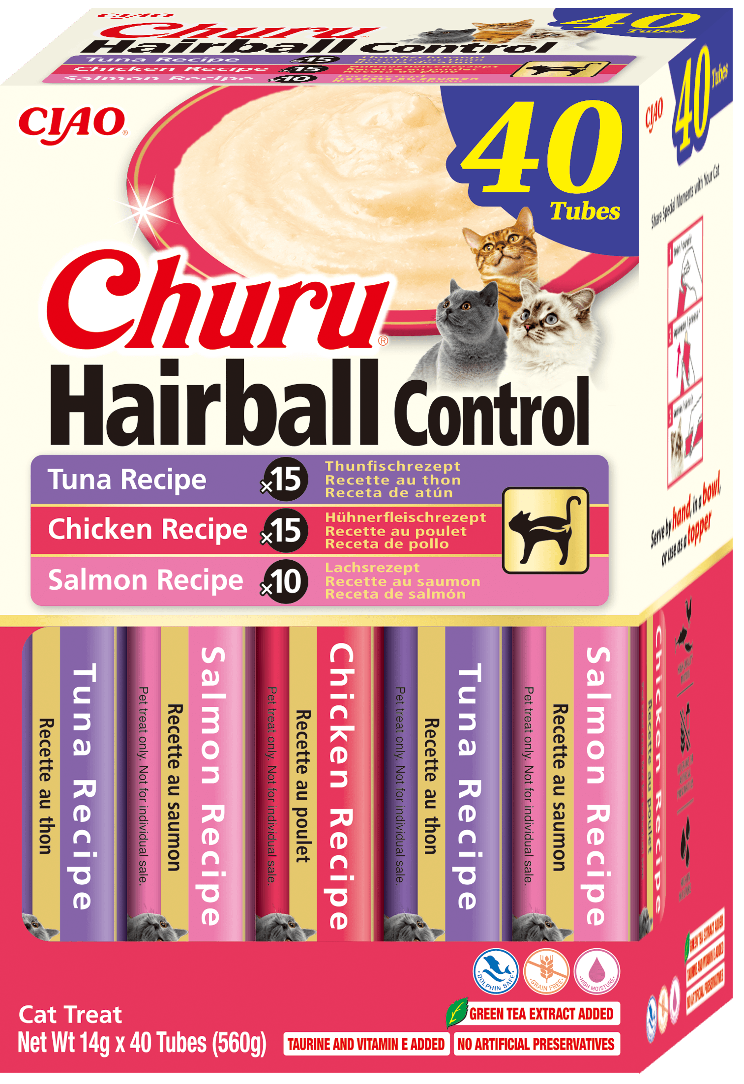 Inaba Cat Churu HAIRBALL CONTROL 40 × 14 g (560 g)