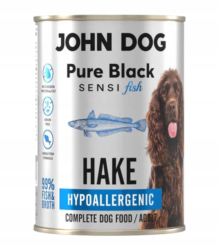 John Dog Pure Black Sensi Morszczuk 400 g