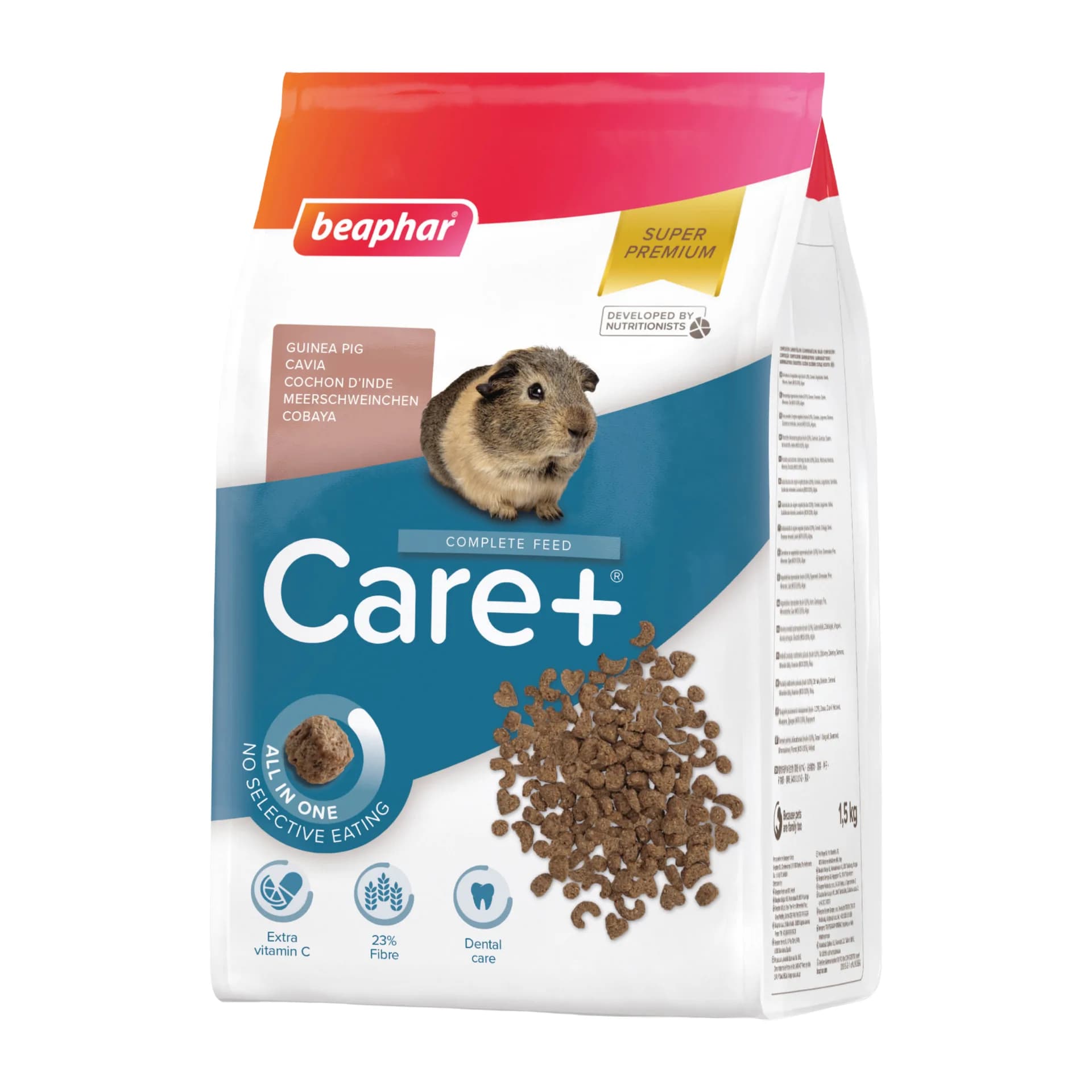 Beaphar Care+ Guinea Pig Super Premium karma dla świnki morskiej - różna waga 1,5 kg