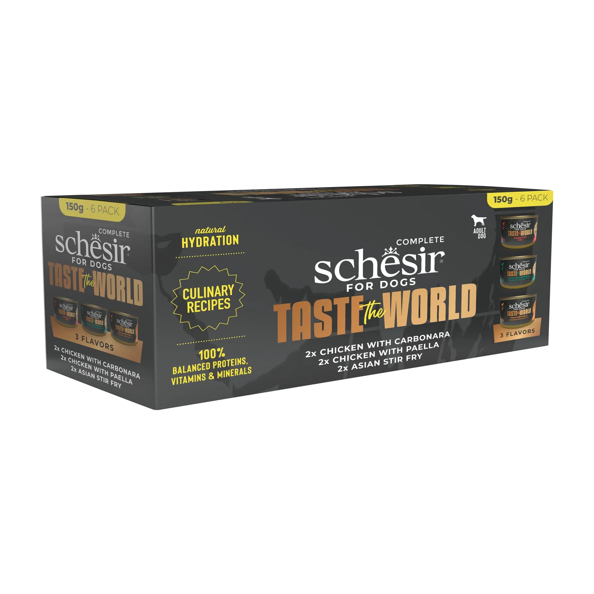 Schesir Taste the World Variety Pack mix smaków karma mokra dla psa 6 × 150 g