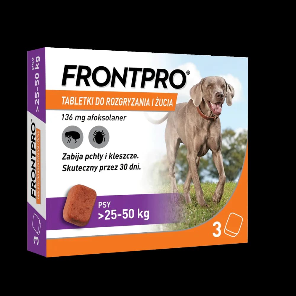 FRONTPRO 136 mg tabletki do rozgryzania i żucia dla psów > 25 50 kg