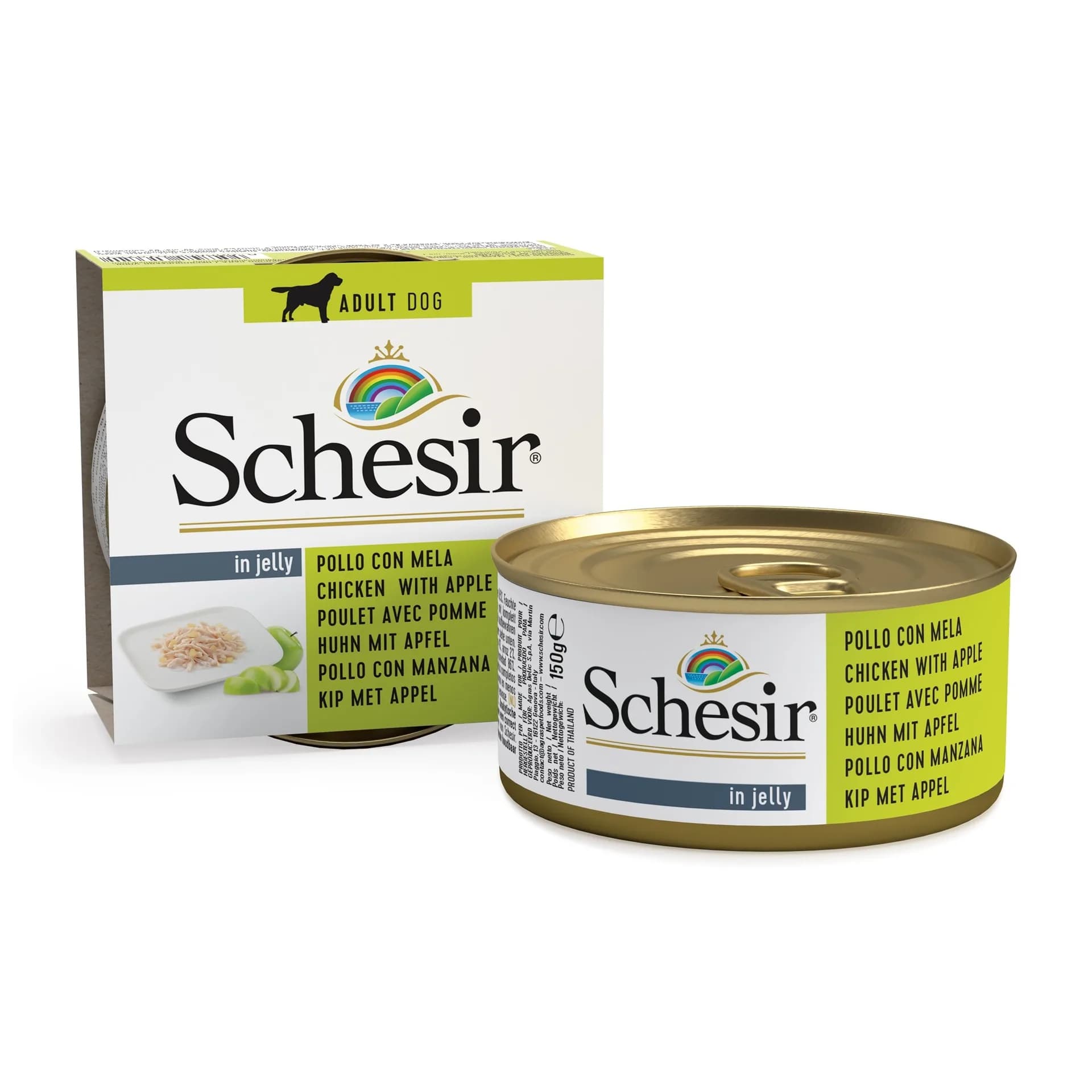 Schesir Karma mokra dla psa kurczak z jabłkiem w galarecie 150 g