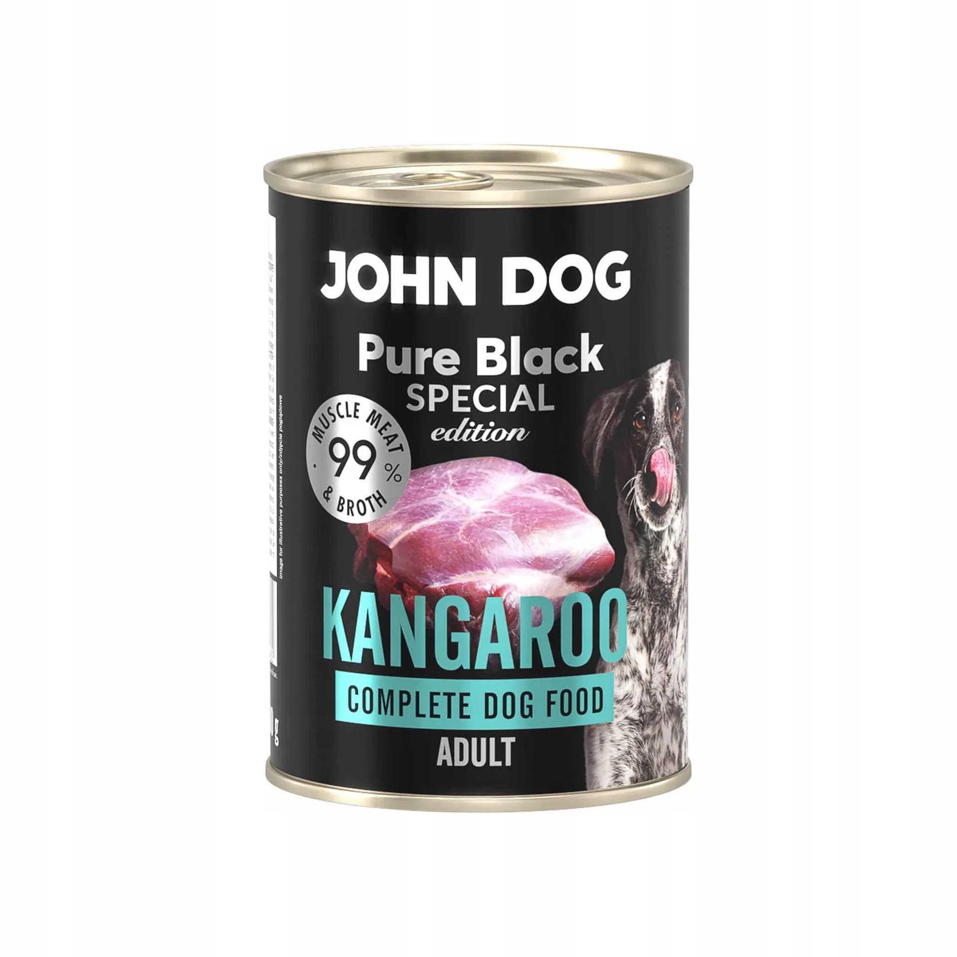 John Dog Pure Black Special Edition karma mokra dla dorosłych psów z kangurem 99%