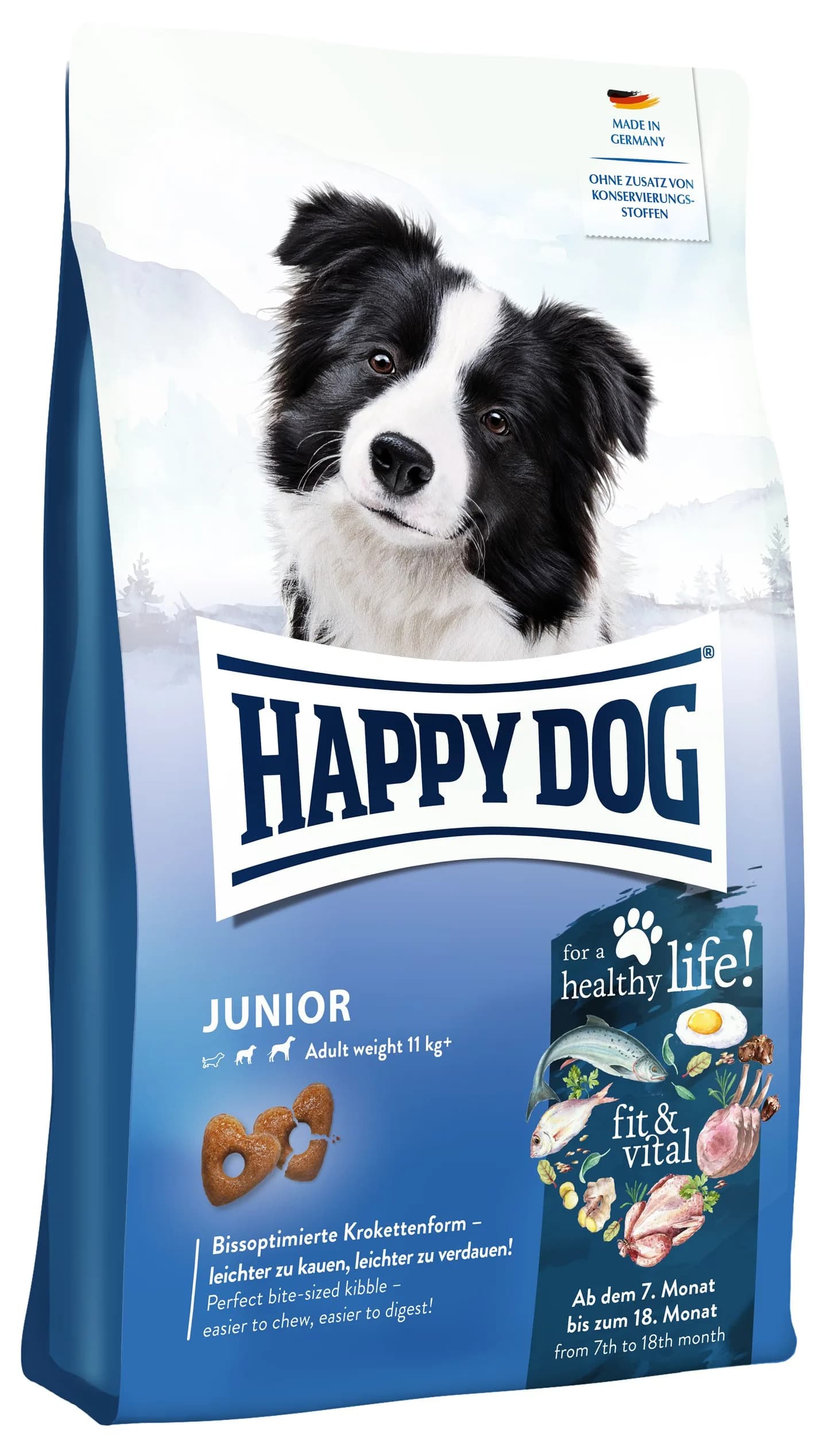 Happy Dog fit & vital Junior karma sucha dla młodych psów ras średnich i dużych