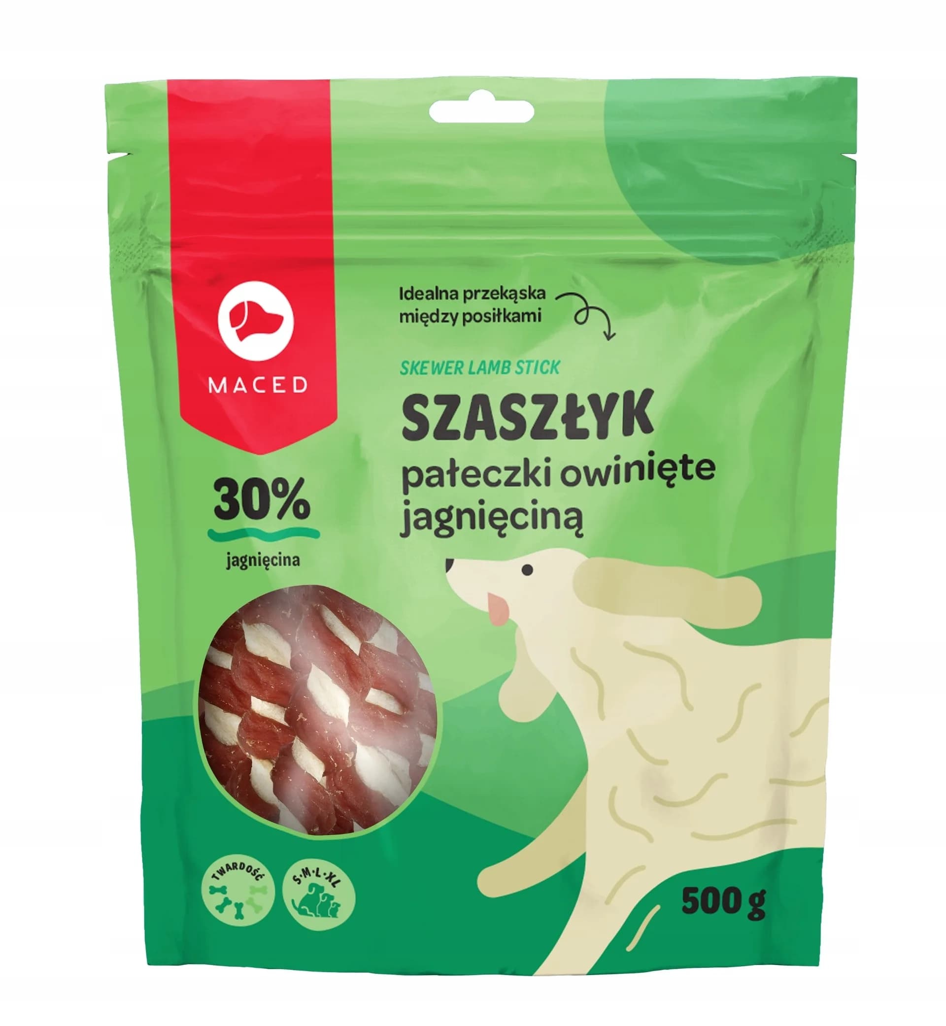 Przysmaki dla Psów Maced Smaczki Pałeczki Wołowe z Jagnięciną Smakołyk 500 g