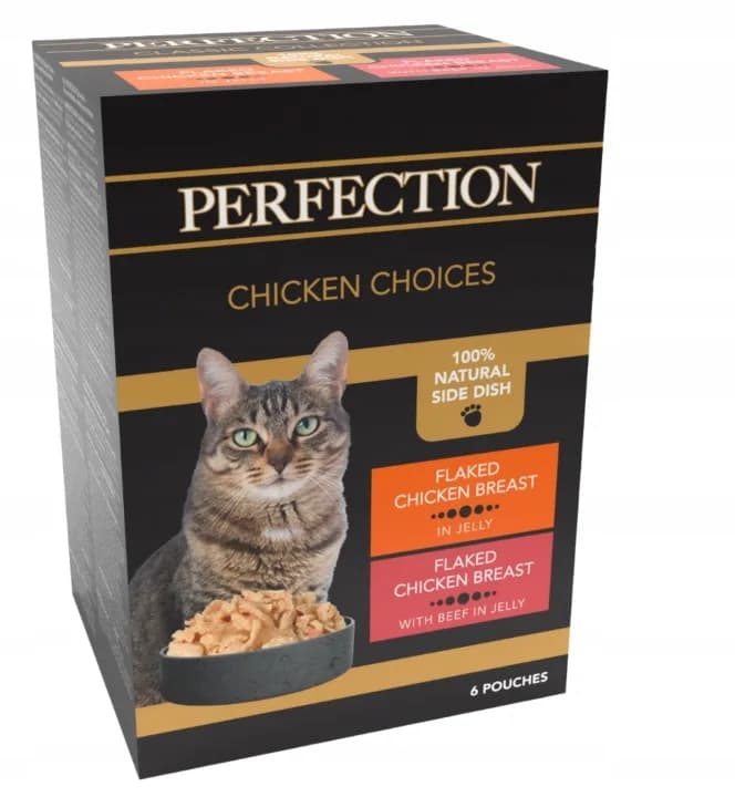 HiLife Perfection Chicken Choices karma mokra z kurczakiem i wołowiną dla dorosłych kotów 6 × 70 g
