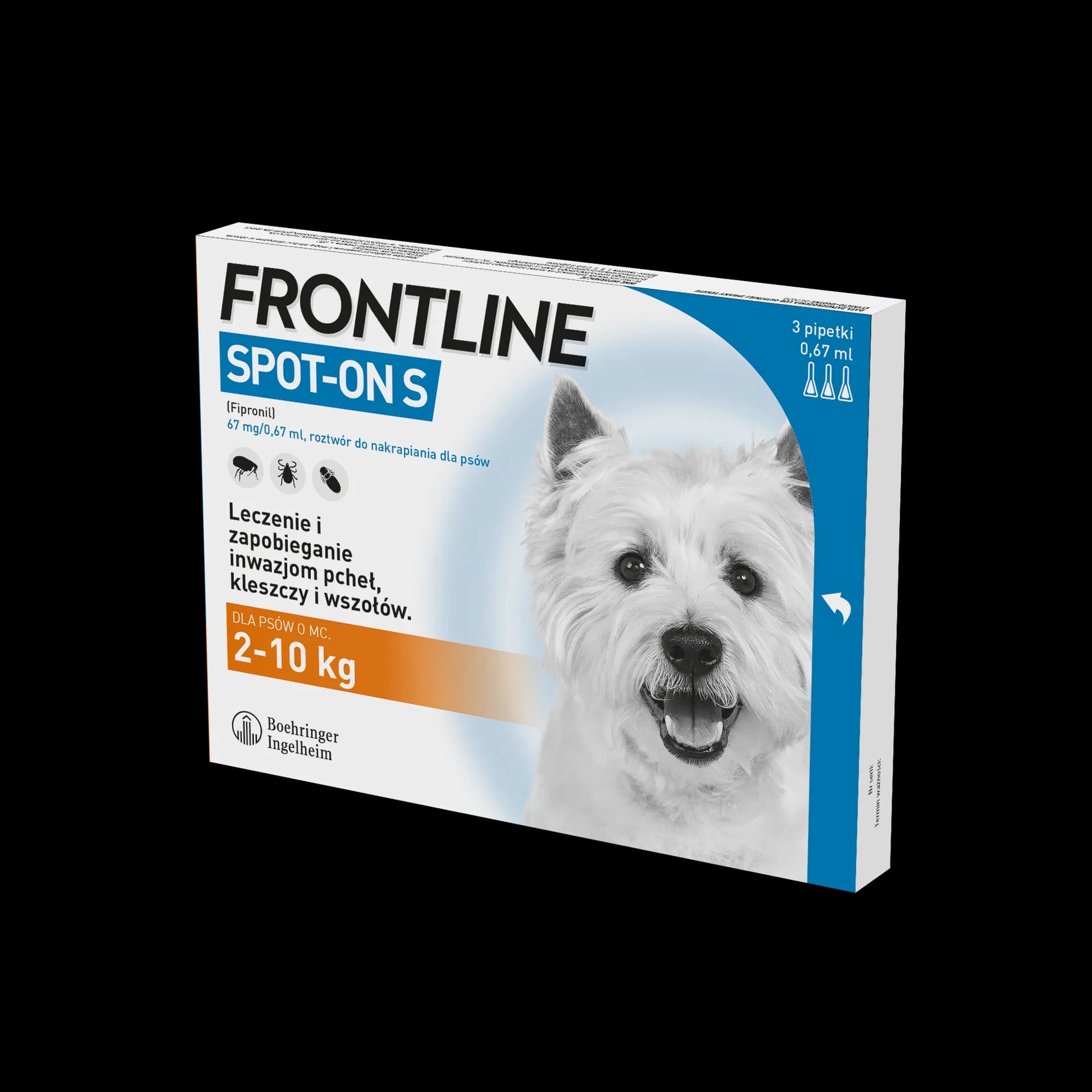 FRONTLINE Spot-On - roztwór do nakrapiania dla psów o różnej wadze - 3 pipety S