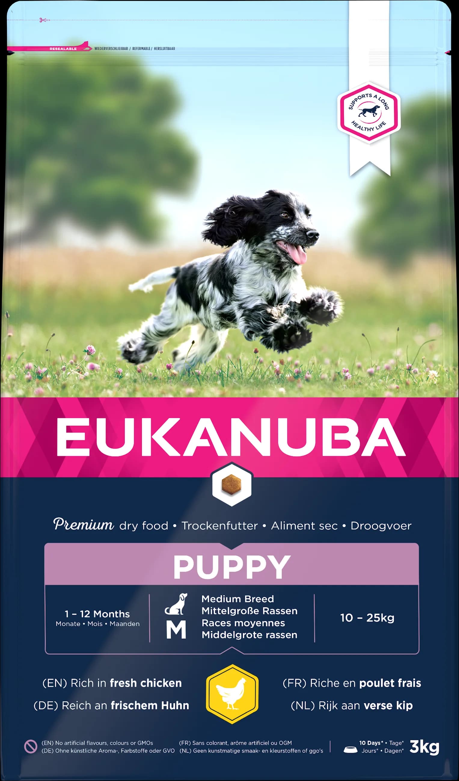 Eukanuba Growing Puppy Medium Breed karma sucha z kurczakiem dla szczeniąt średnich ras