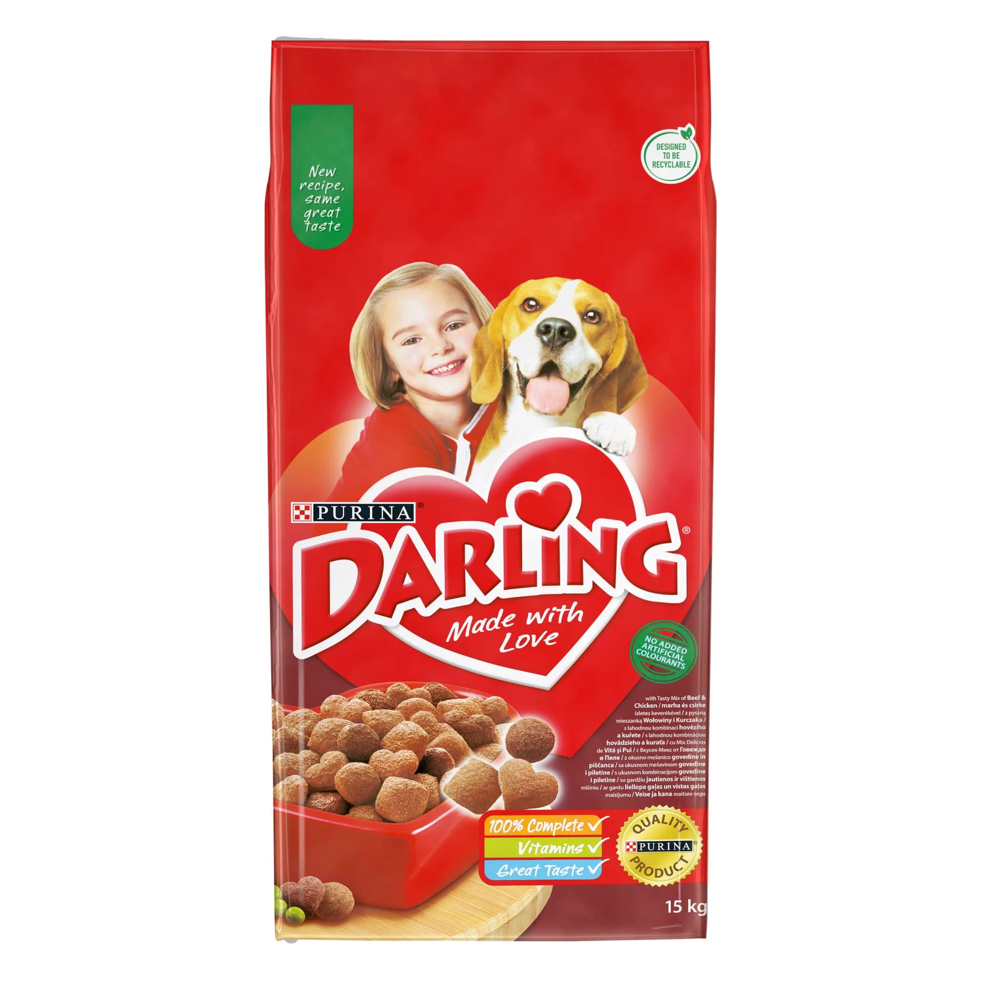 Purina Sucha karma DARLING dla psa z wołowiną i warzywami