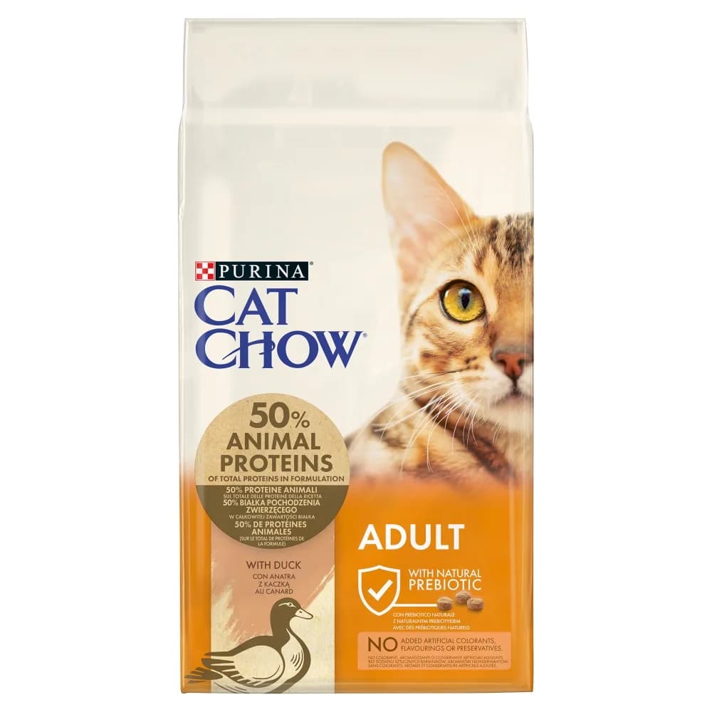 Purina CAT CHOW Adult - sucha karma bogata w kaczkę 15 kg