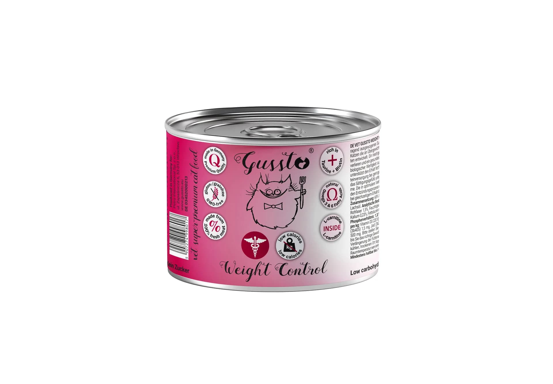 Gussto VET Cat puszka Weight Control karma 200 g