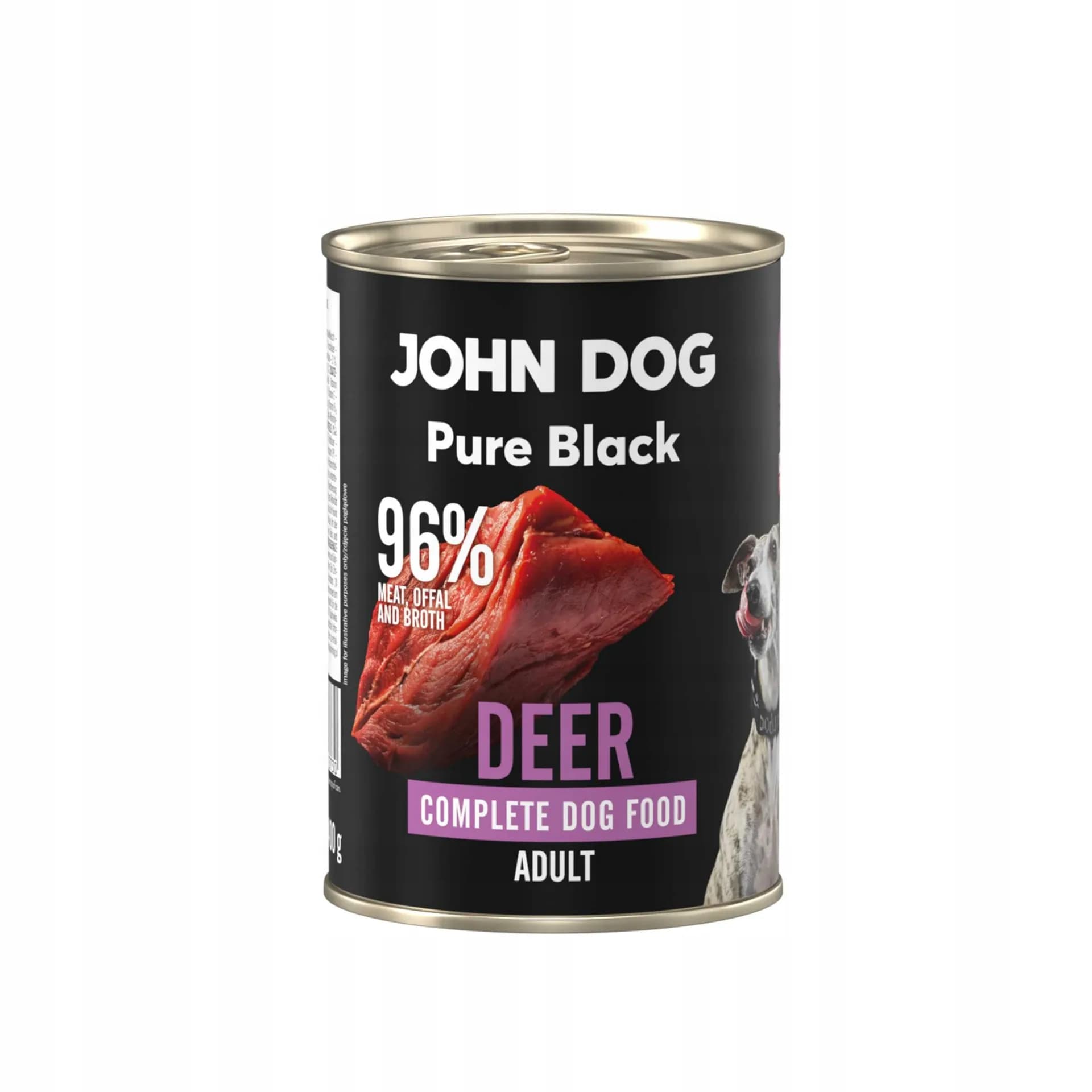 John Dog Pure Black karma mokra dla dorosłych psów z jeleniem
