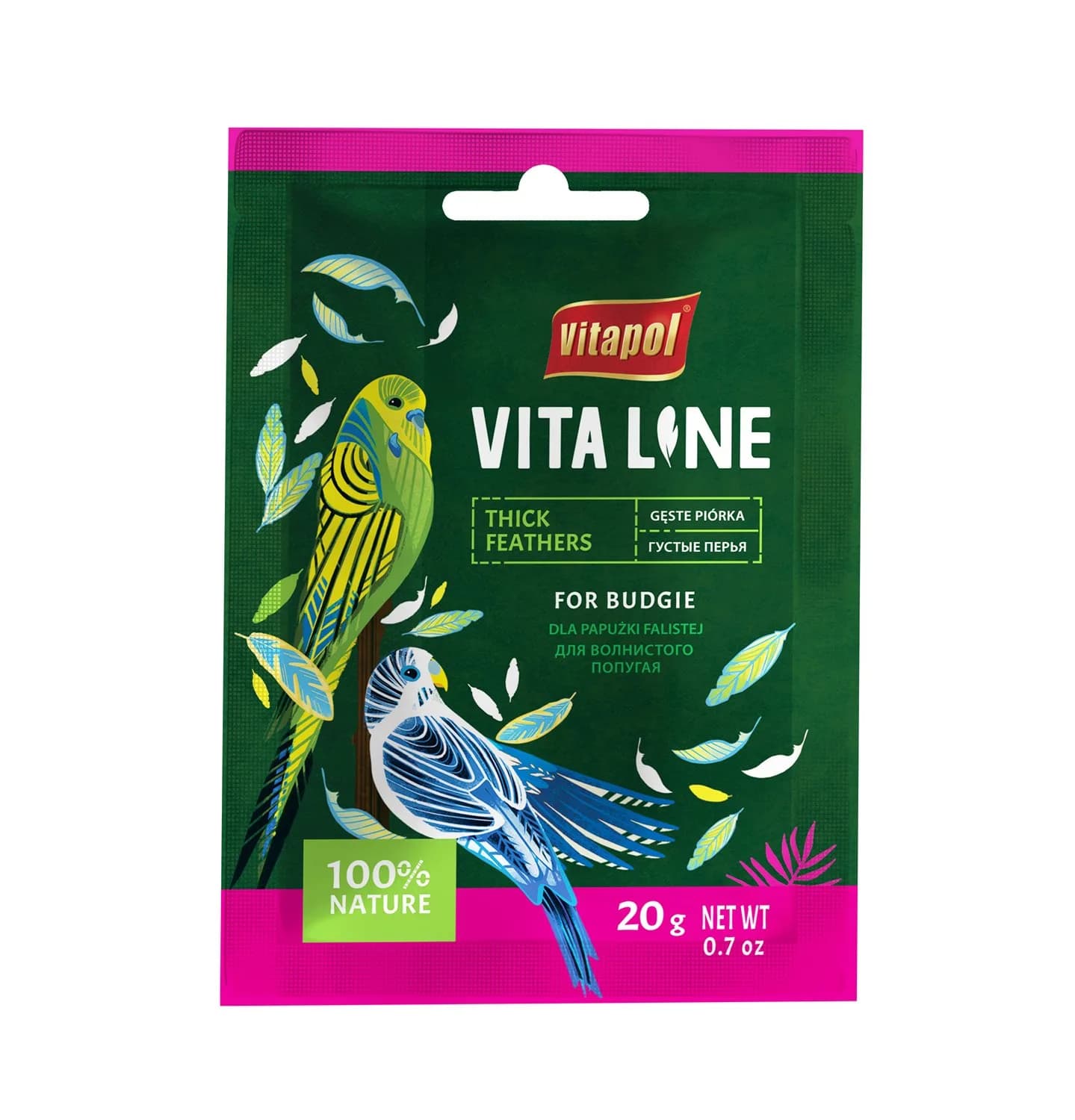 Vitapol VITALINE Gęste Piórka dla papużki falistej