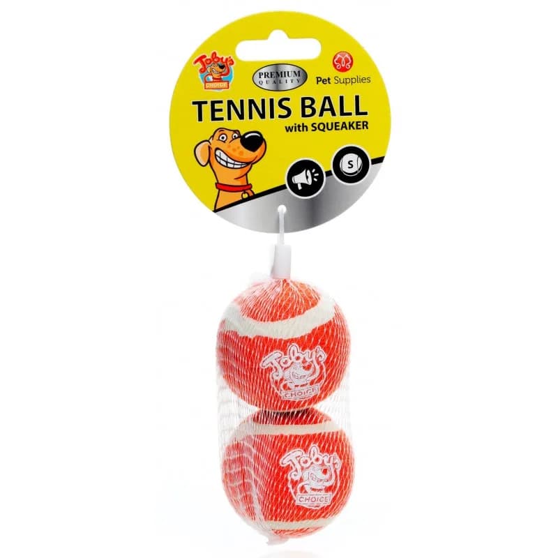 Toby's Choice Tennis Ball with Squeaker dwupak dla psa