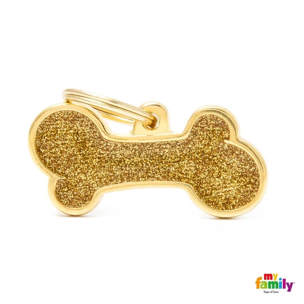 My Family Adresówka SHINE Gold Kość - różne rozmiary L