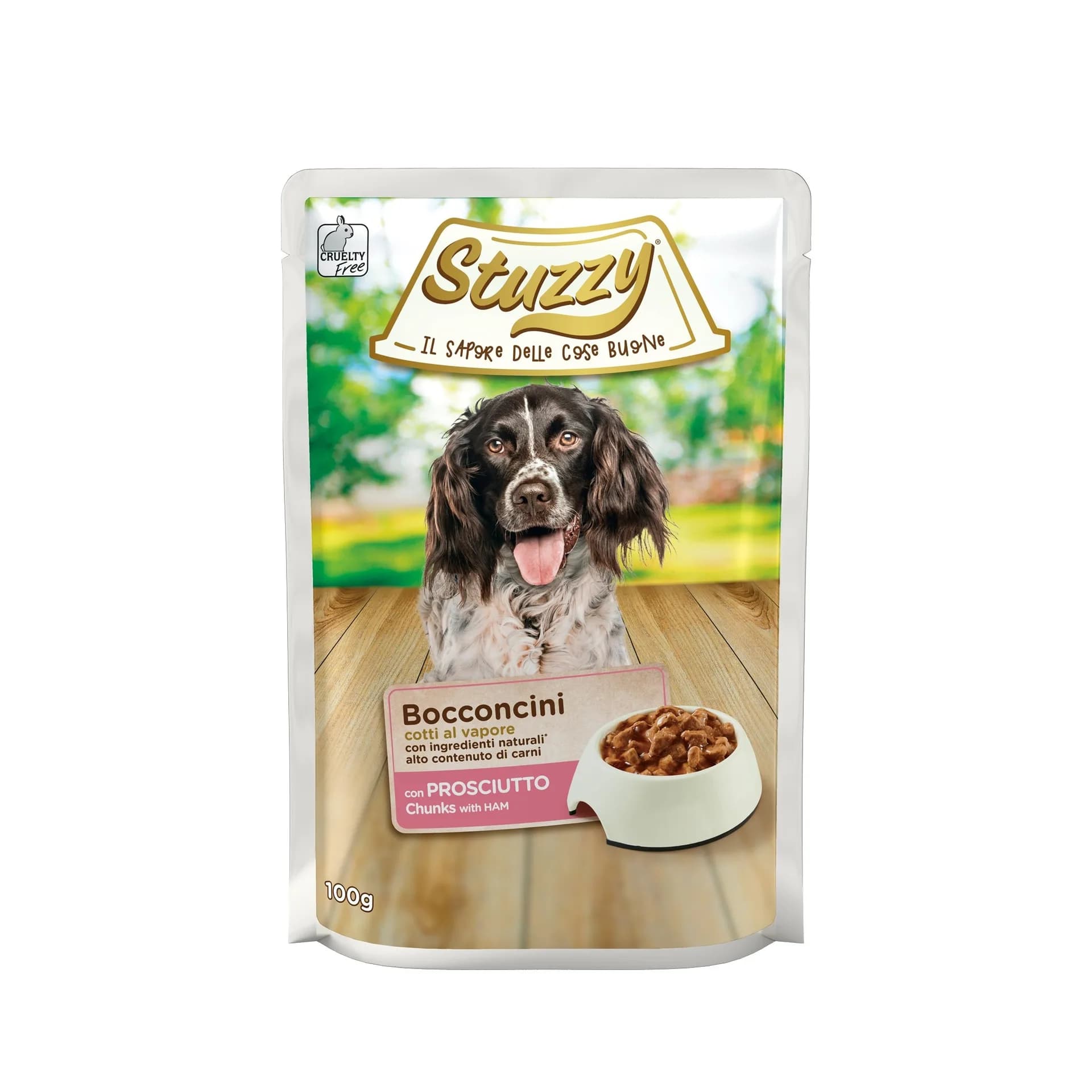 Stuzzy Bocconcini karma mokra dla psa szynka kawałki 100 g