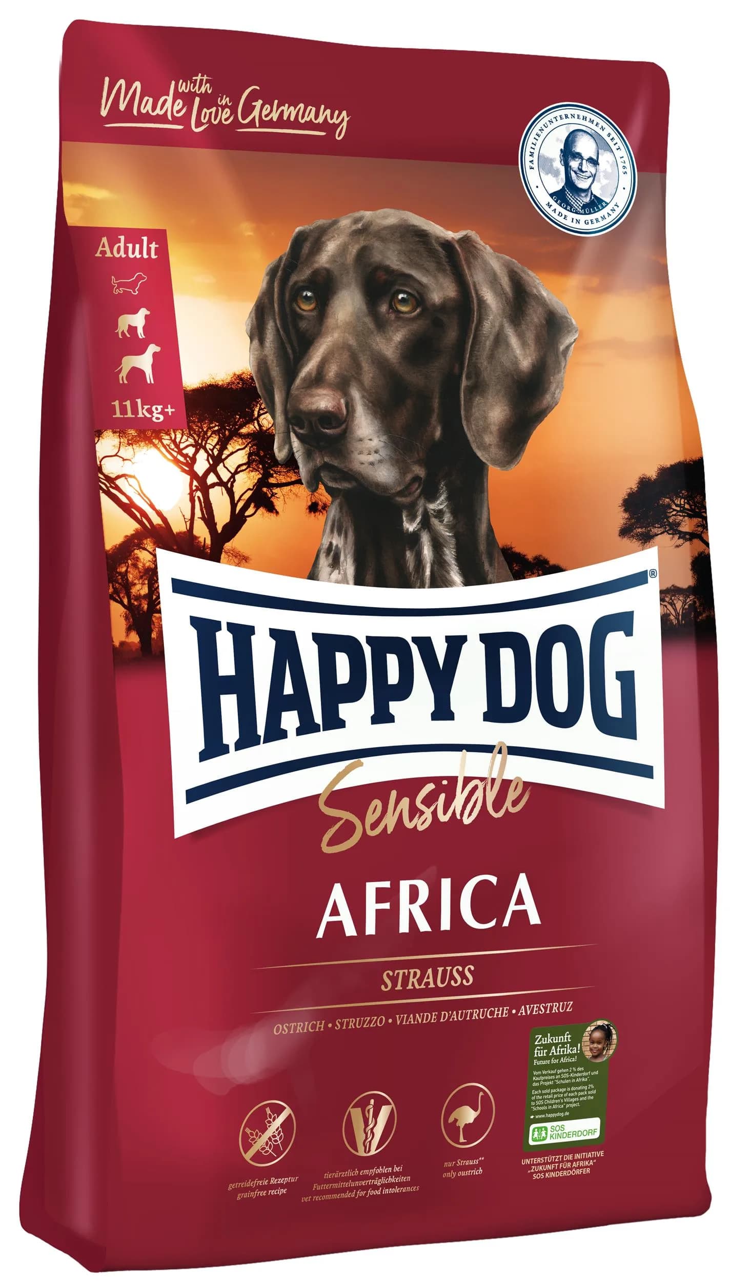 Happy Dog Supreme Africa karma sucha dla psa 0,3 kg / 1 kg / 4 kg / 12,5 kg