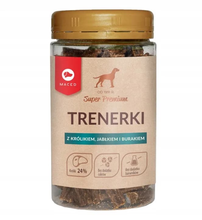 Trenerki dla Psa z Królikiem Jabłkiem i Burakiem Maced Super Premium 150 g