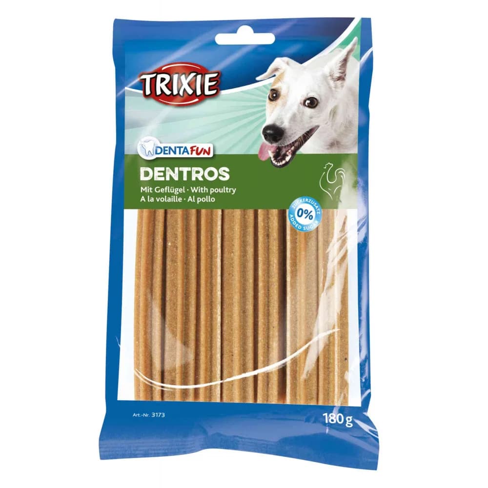 Trixie, Pałeczki do żucia dla psa Denta Fun Dentros - 180 g/ 7 szt