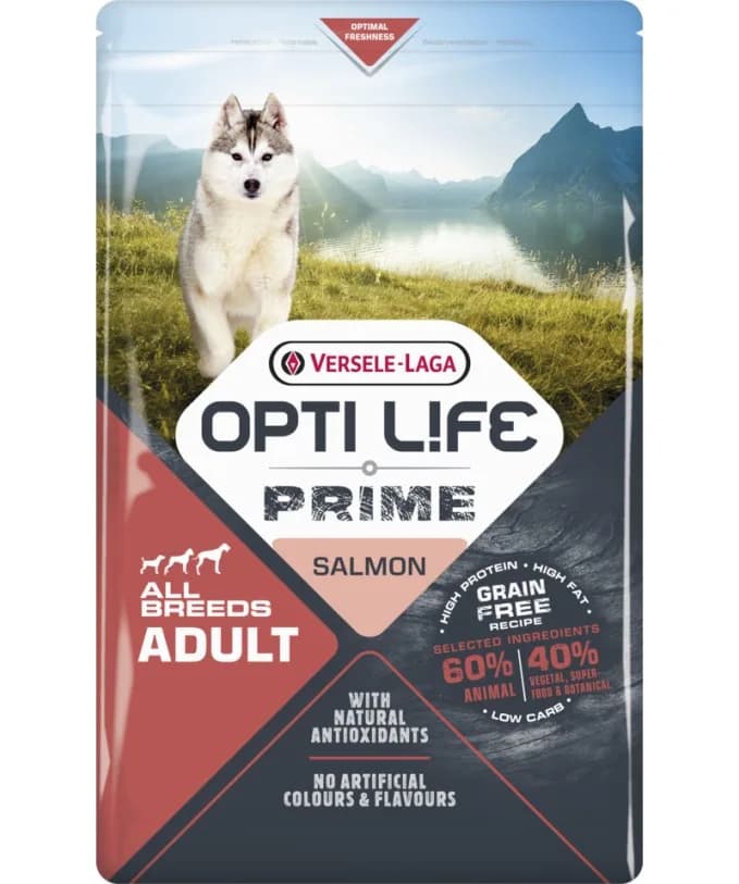 Versele Laga Opti Life Prime Adult Salmon karma bezzbożowa dla dorosłych psów z łososiem