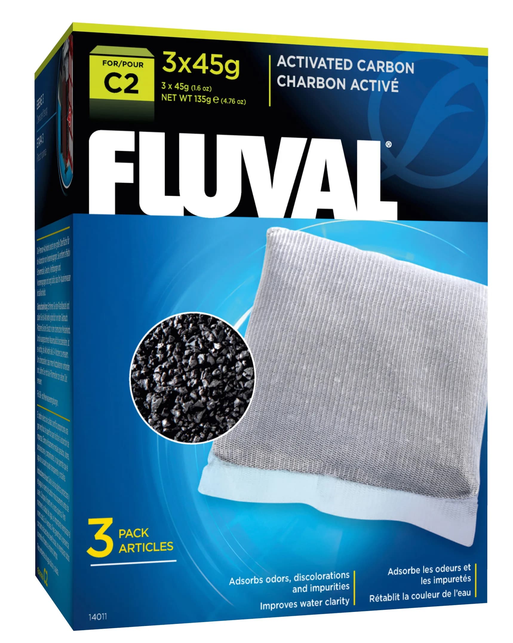 Hagen Wkład węglowy do filtra Fluval C2 (3x45g)