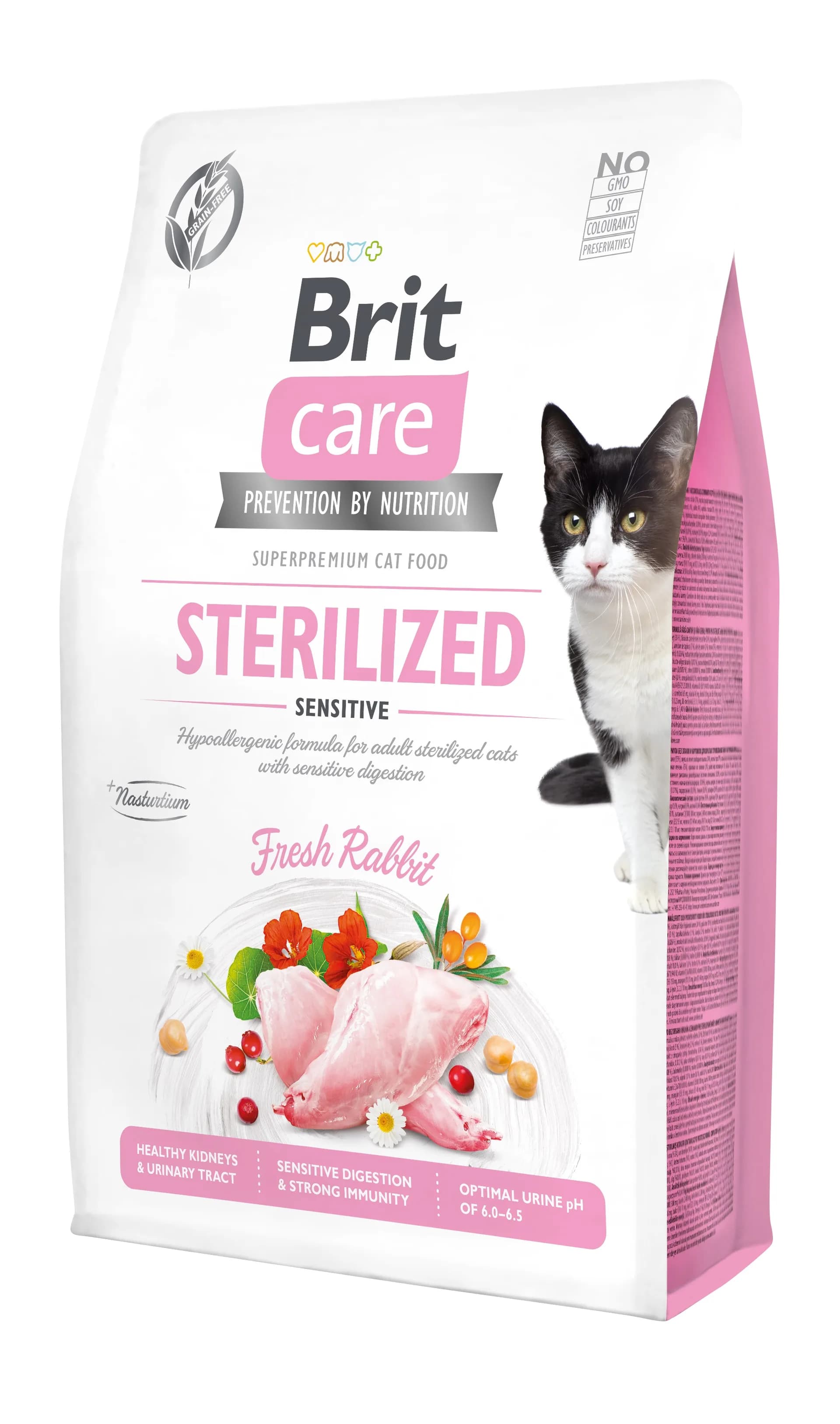 Brit Care Cat Grain Free Sterilised Sensitive Fresh Rabbit sucha karma dla kota z królikiem