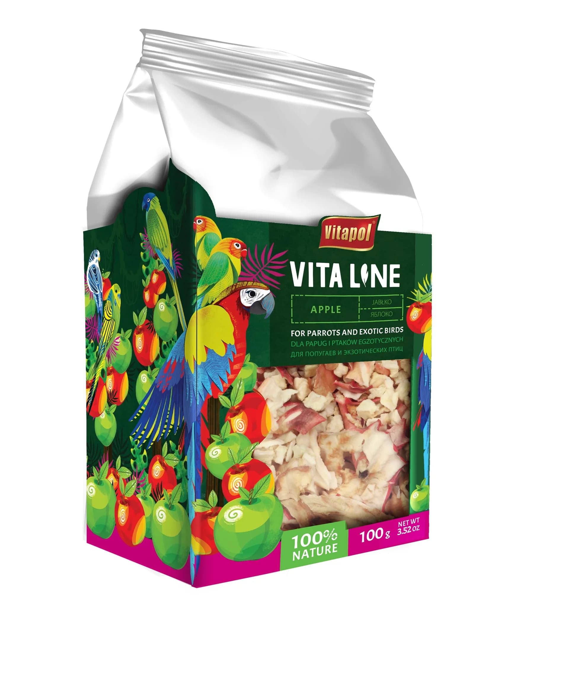 Vitapol Vitaline Jabłko dla papug i ptaków egzotycznych 100 g