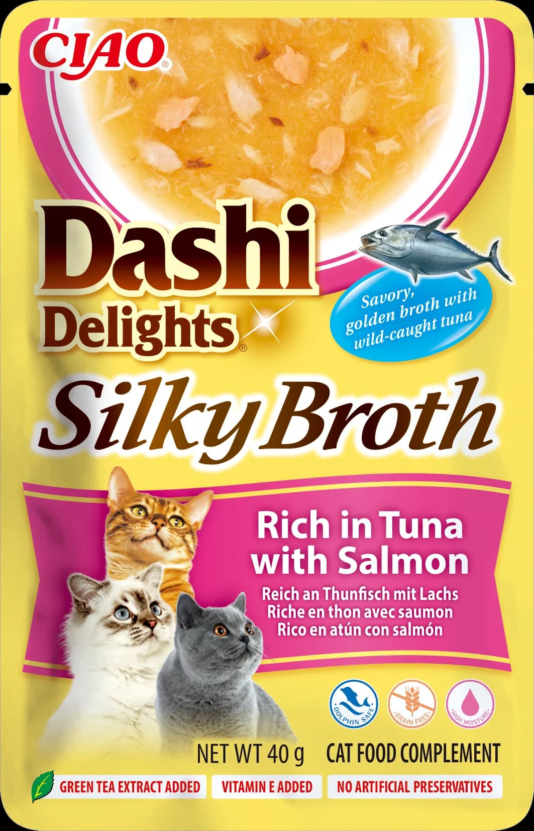 Inaba Cat DASHI DELIGHTS Silky Broth Tuna & Salmon 40 g