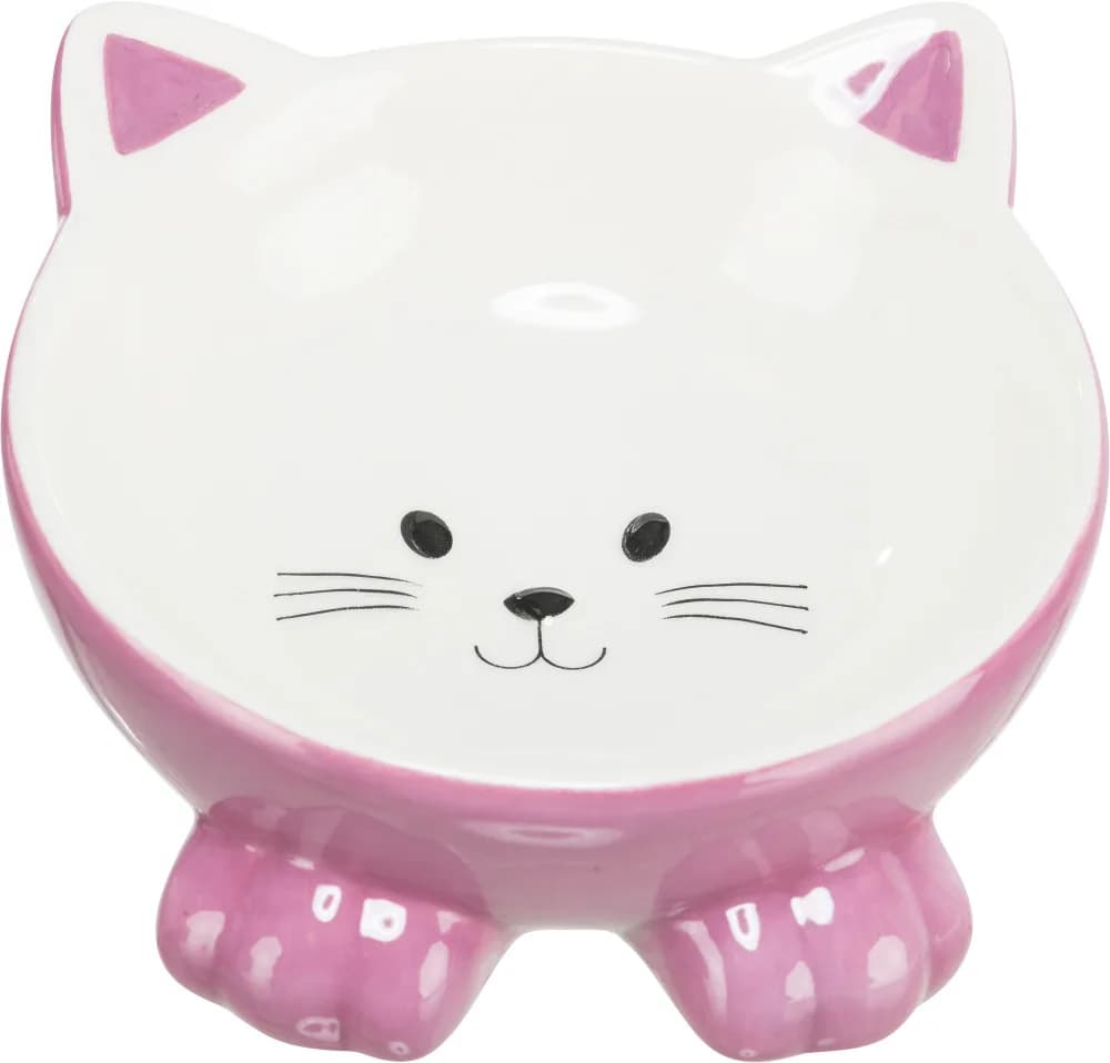 Trixie Miska ceramiczna wysoka dla kota w kształcie kota 0,15 l/14 cm
