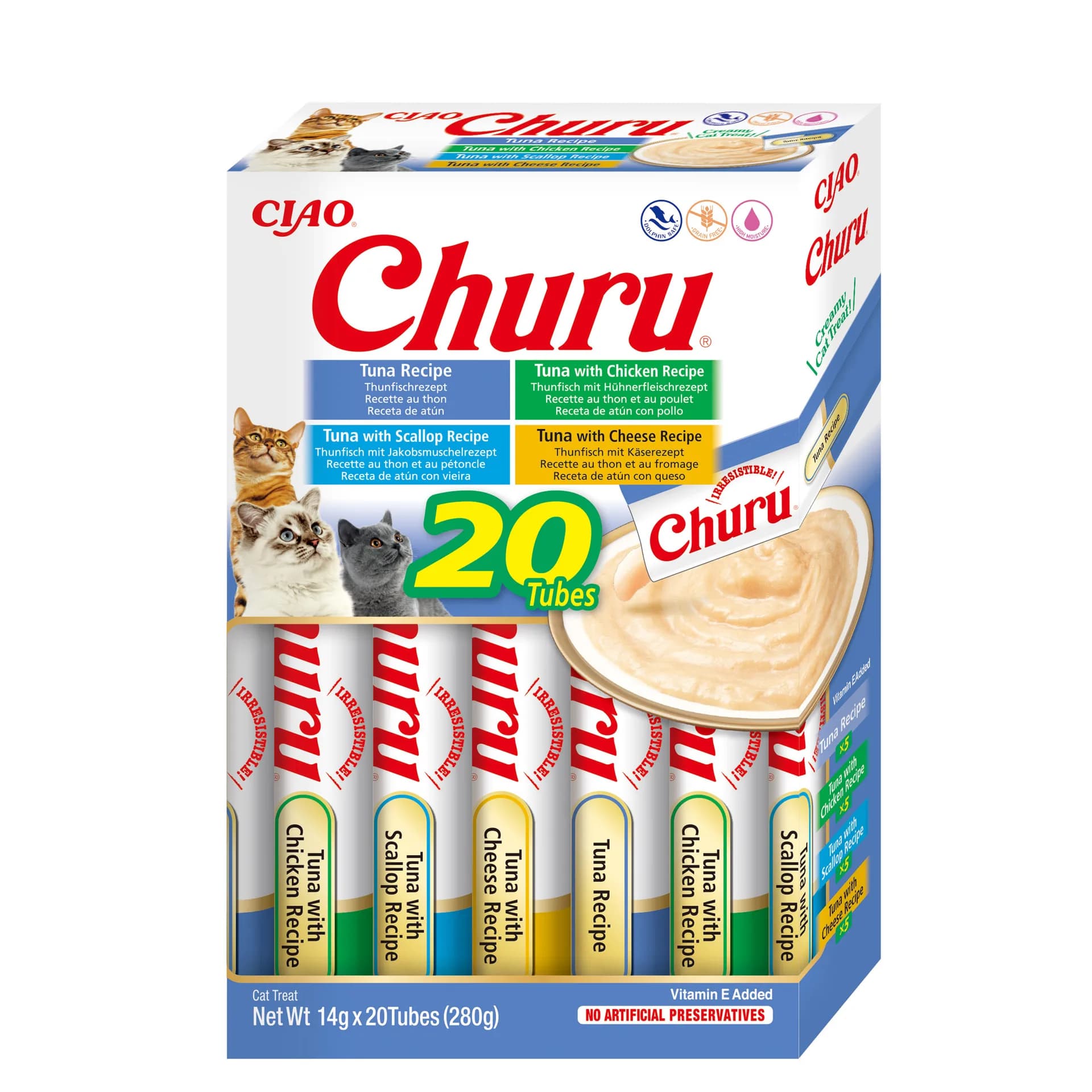 INABA CAT CHURU VARIETIES TUNA 20 × 14 g (280 g)