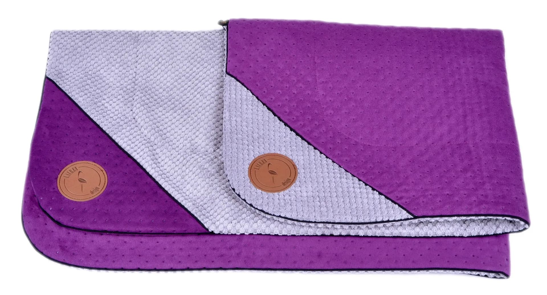 LAUREN design Narzuta/ kocyk pikowany DANTE 100 cm x 70 cm - różne kolory Fioletowy