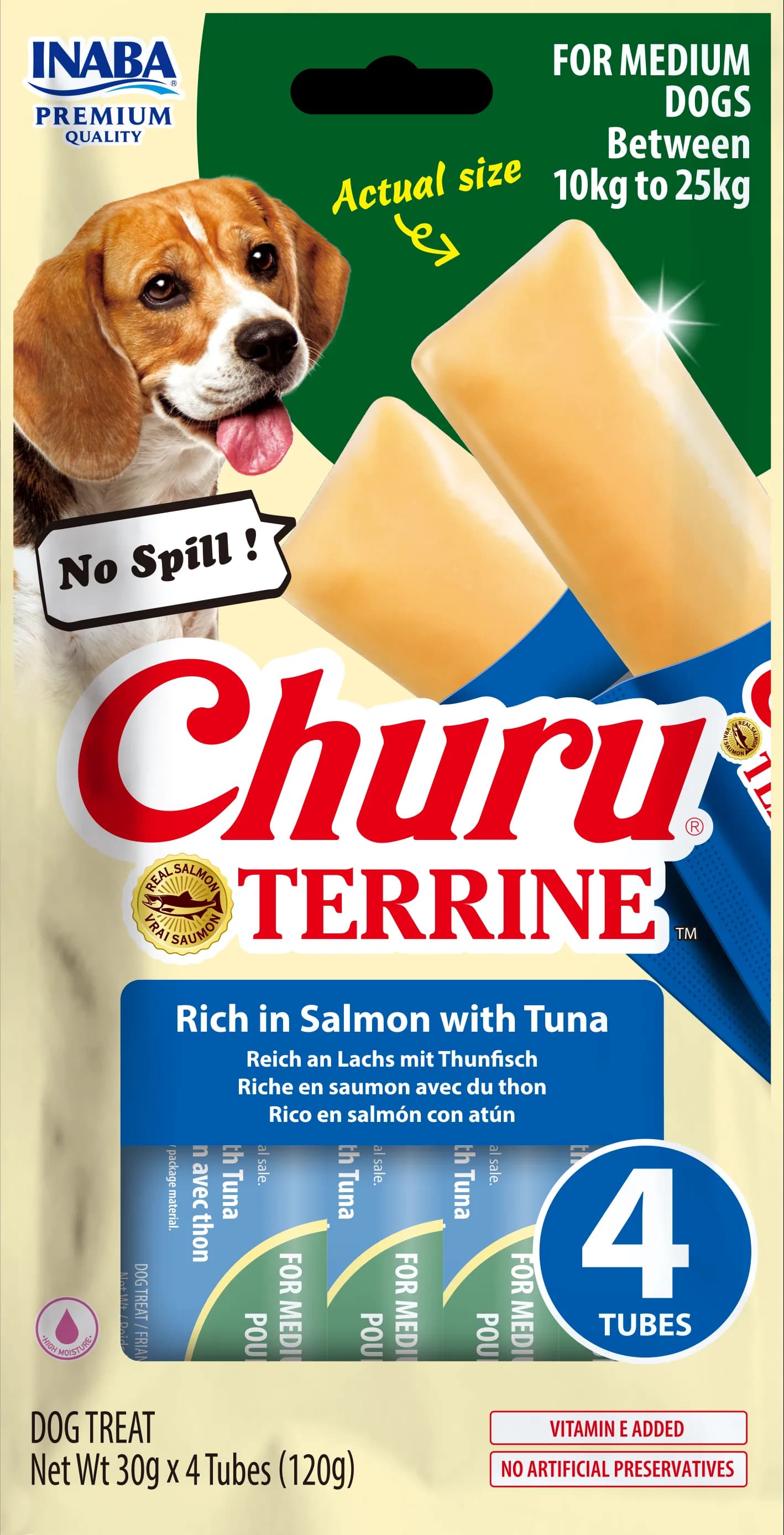 INABA DOG CHURU TERRINE M SALMON&TUNA4X30 g(120 g)