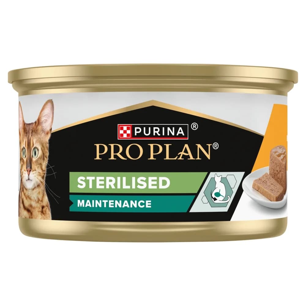 Purina Pro Plan Sterilised Adult Maintenance karma mokra z kurczakiem w formie pasztetu dla dorosłych kotów sterylizowanych 85 g