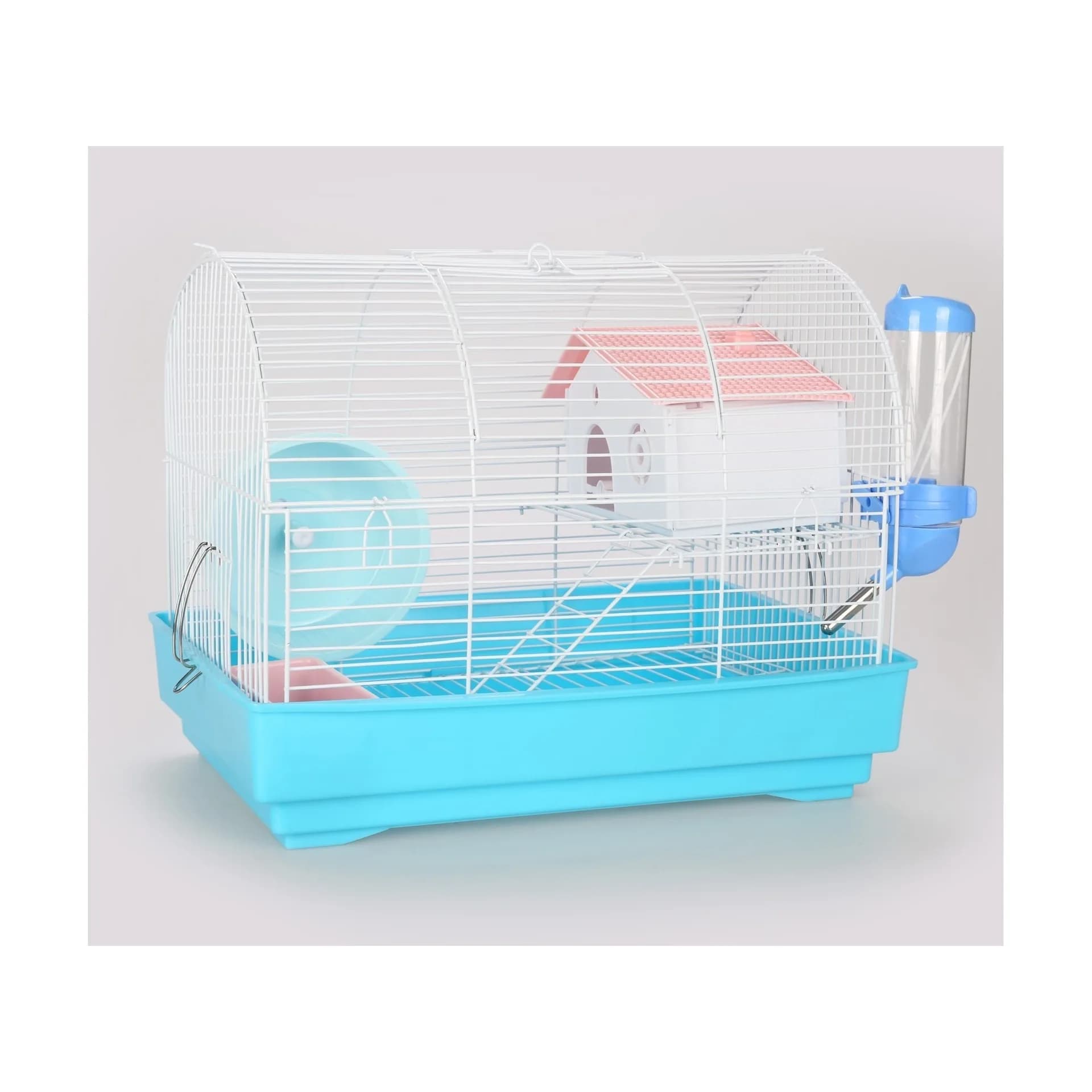 Panama Pet Klatka dla gryzoni do czasowego pobytu biało niebieska 33 × 23 × 26 cm