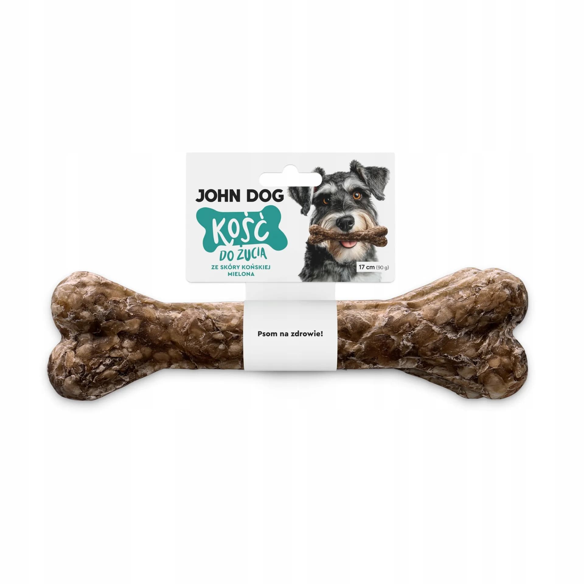 John Dog kość do żucia ze skóry końskiej mielona 17 cm