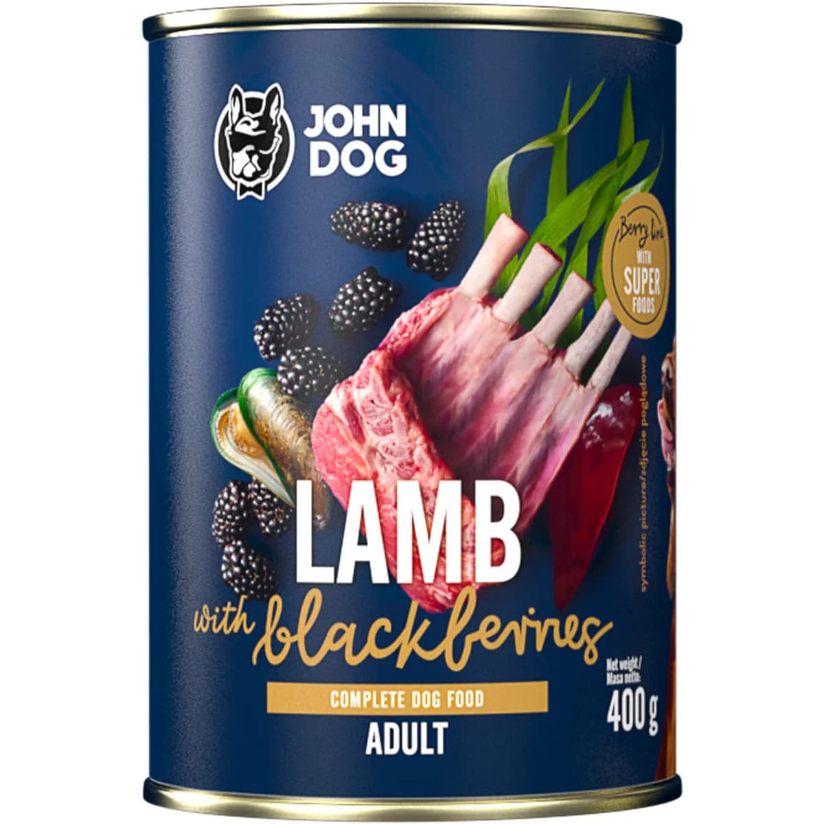 John Dog Berry Adult karma dla psa z jagnięciną i jeżynami