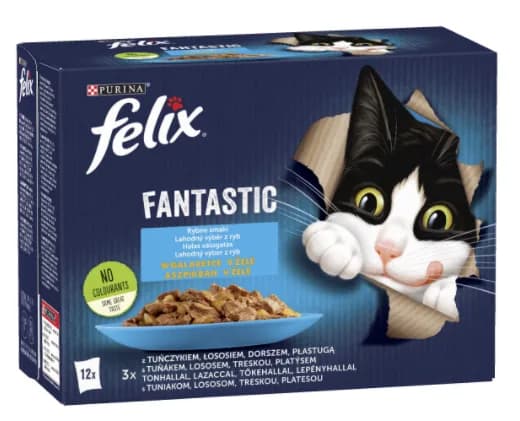 FELIX Fantastic Saszetki dla kota Ryba 12 × 85 g