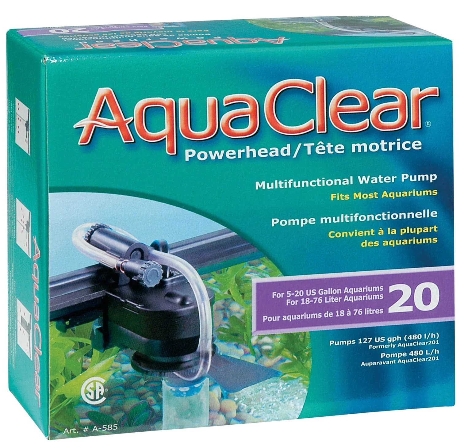 Hagen AquaClear Powerhead turbina napowietrzająca i cyrkulacyjna do akwarium 30 50 i 70