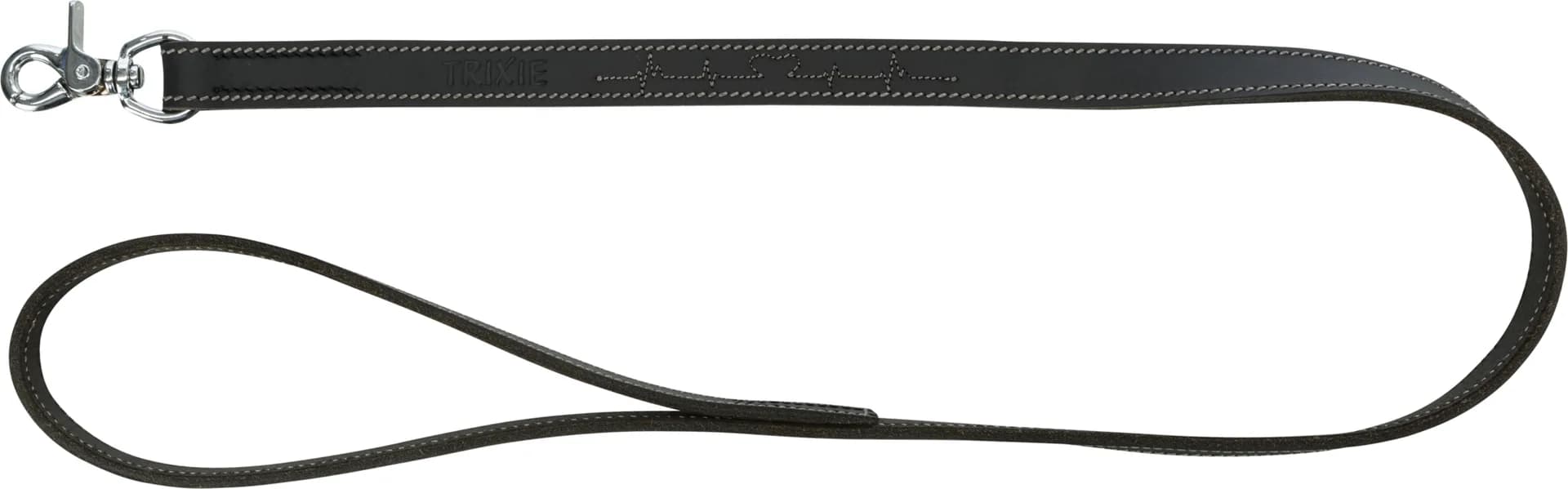 Rustic Heartbeat smycz dla psa czarna z grubej skóry M–L: 1.00 m/20 mm