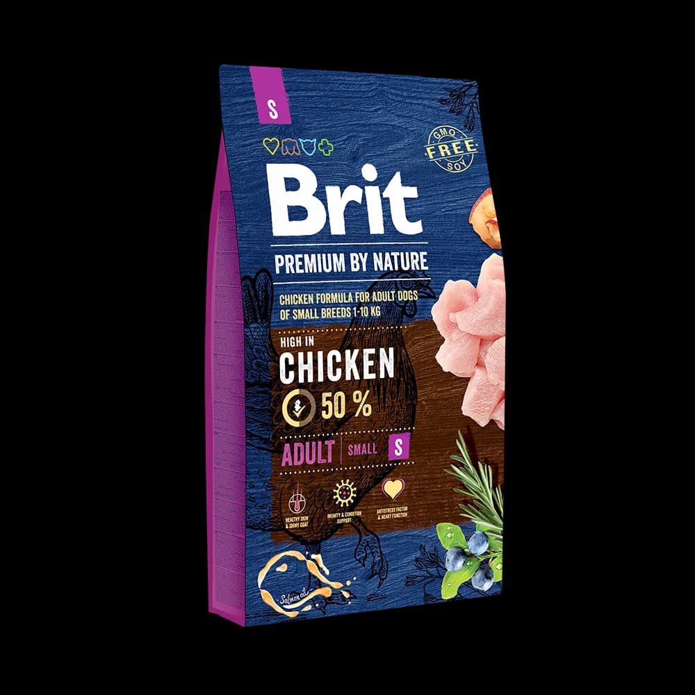 Brit Premium by Nature Adult S karma sucha z kurczakiem dla dorosłych psów małych ras