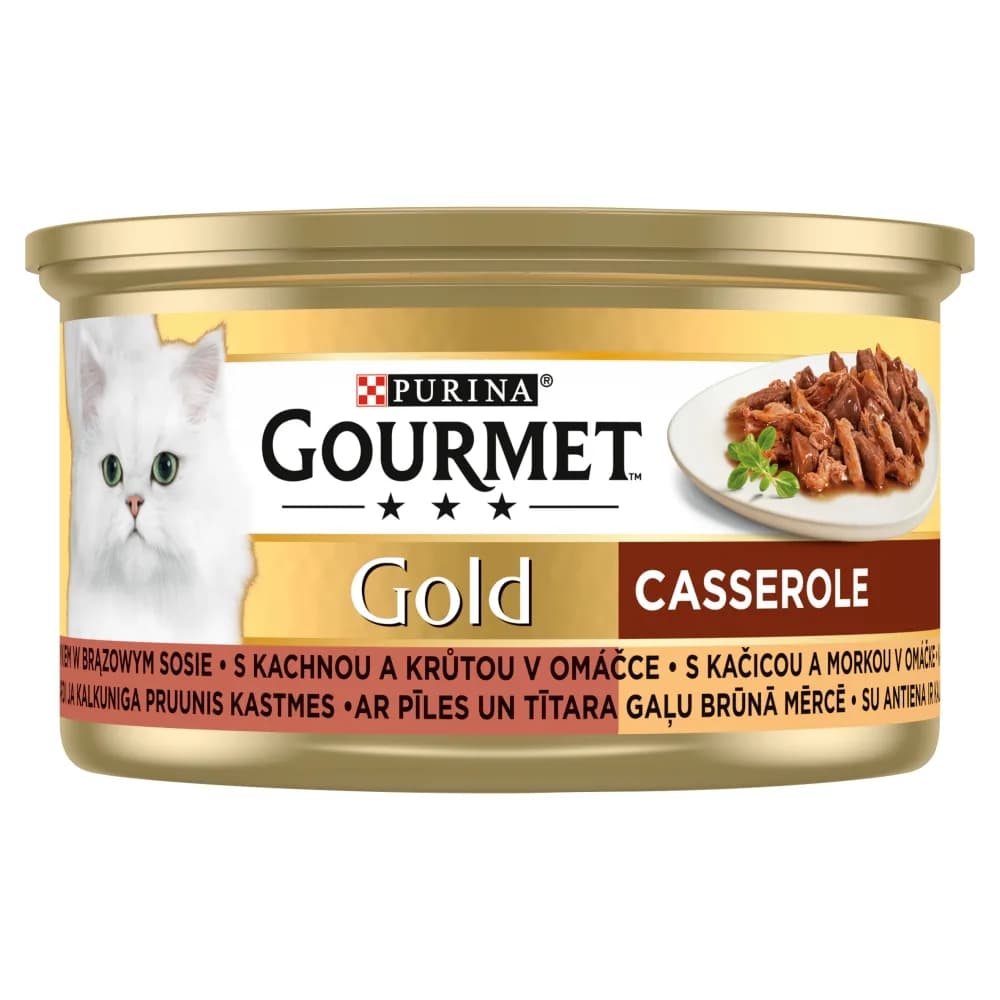Purina GOURMET GOLD Casserole kaczka i indyk w sosie 85 g