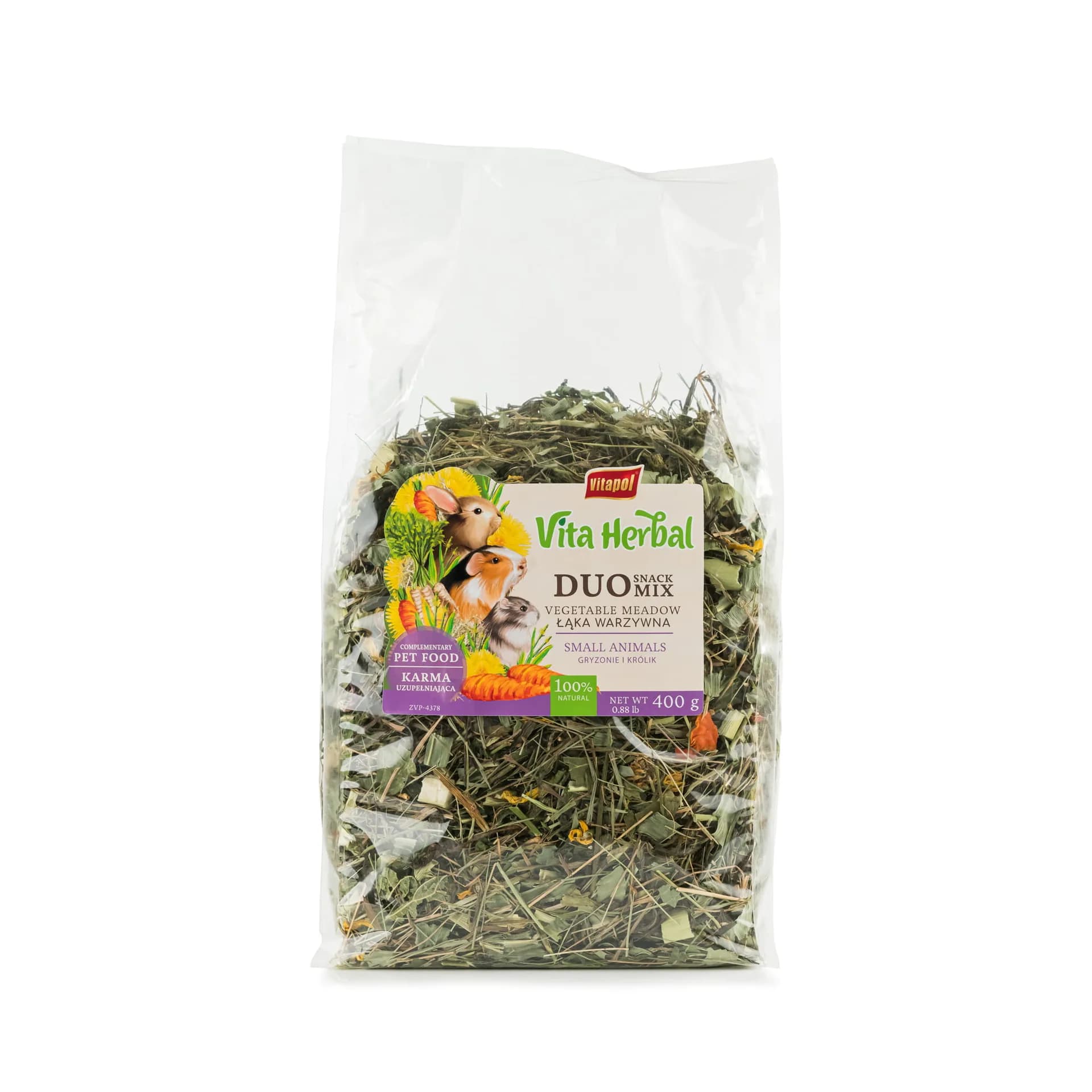 Vitapol Vita Herbal Duo Snack mix łąka kwiatowa dla gryzoni i królika 400 g