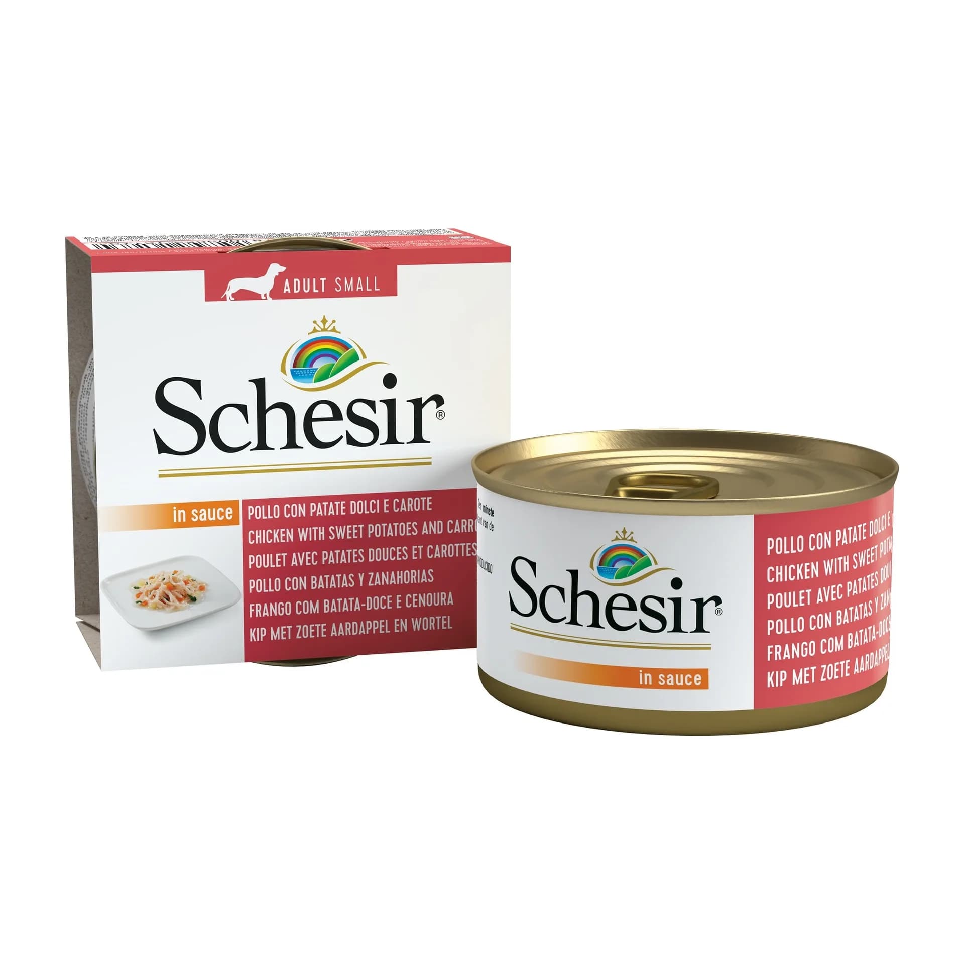 Schesir karma mokra dla psa kurczak bataty marchewka sos 85 g