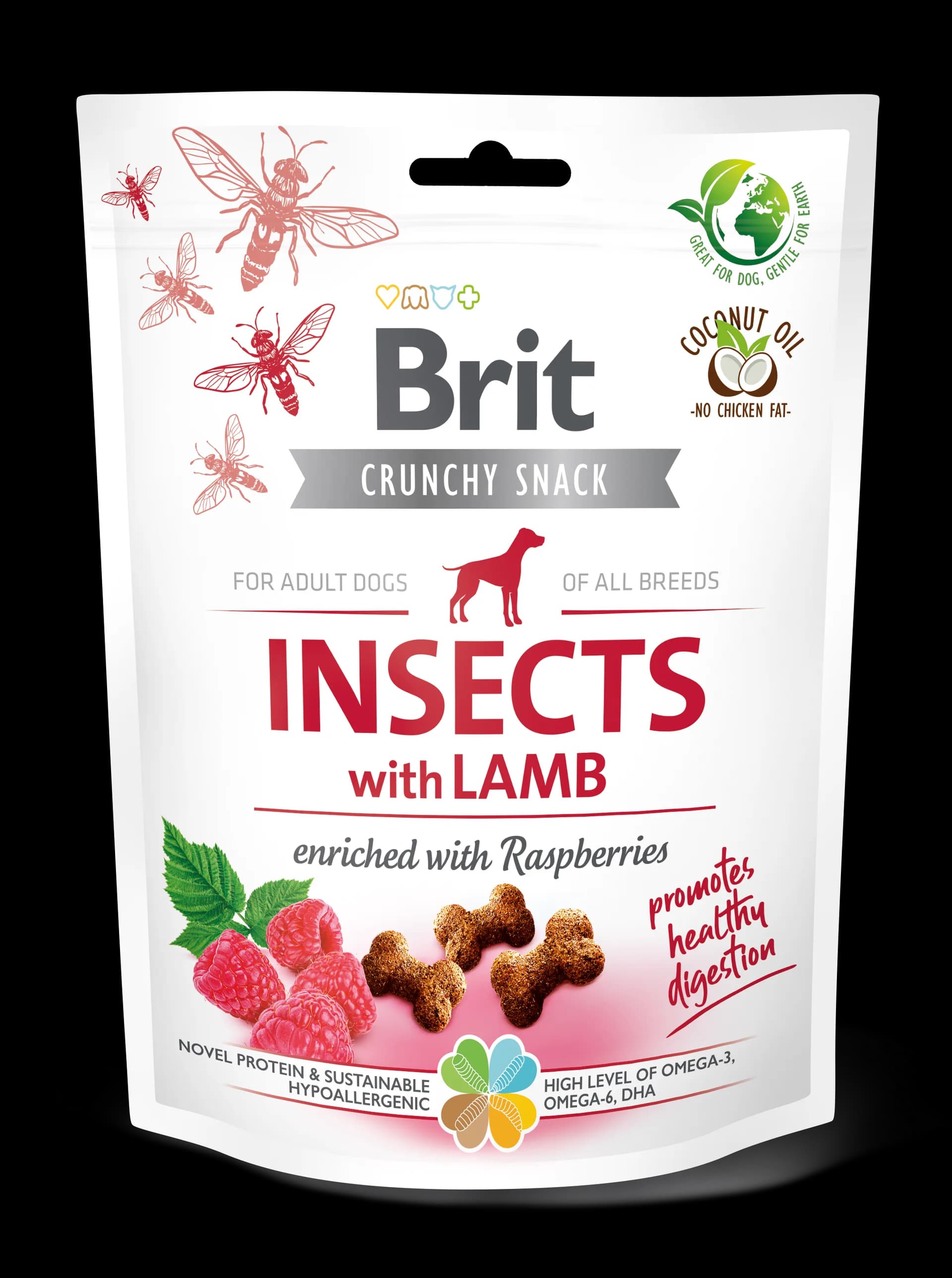 BRIT CARE DOG CRUNCHY CRACKER INSECT & LAMB 200 g