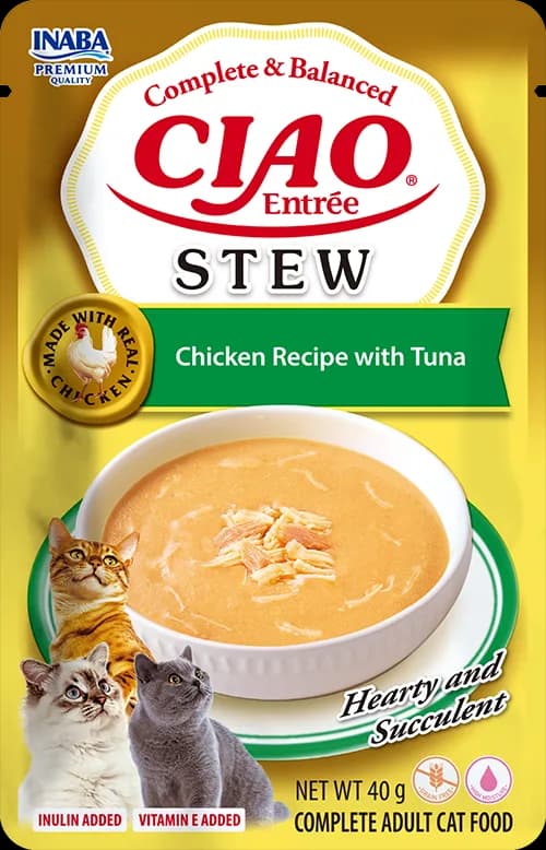 Inaba Cat CIAO Entrée Stew Chicken Recipe with Tuna 40 g