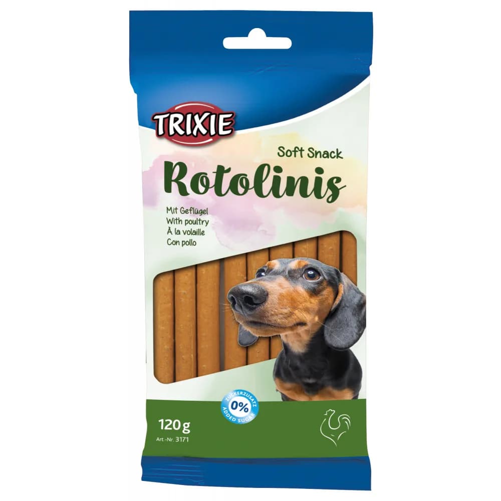 Przekąski dla psa Rotolinis - wołowina/drób/flaczki - 120 g Wołowina