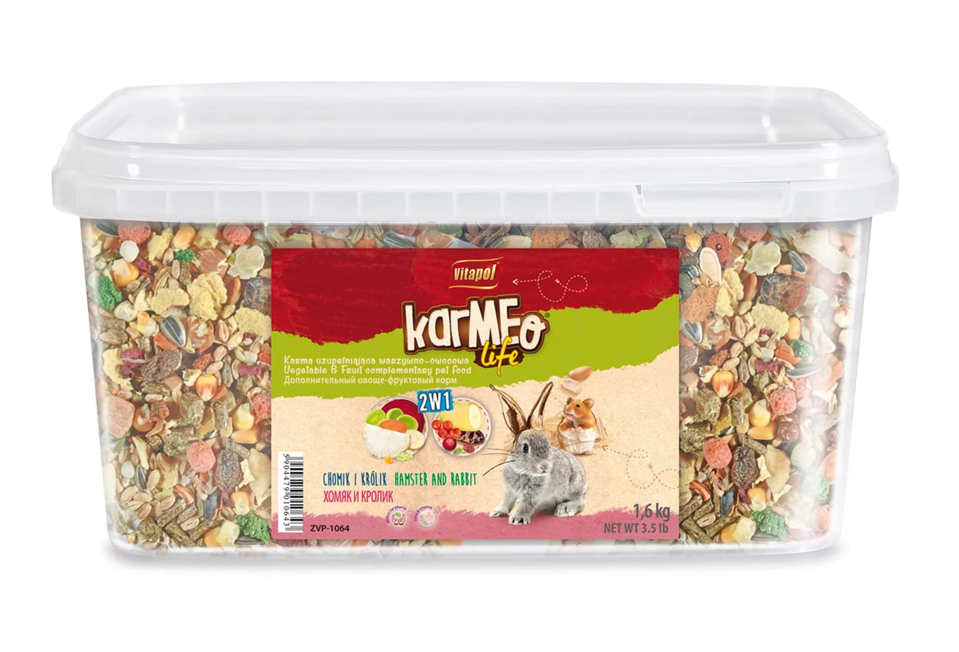 Vitapol Karma uzupełniająca warzywno-owocowa dla chomika i królika 1,6 kg