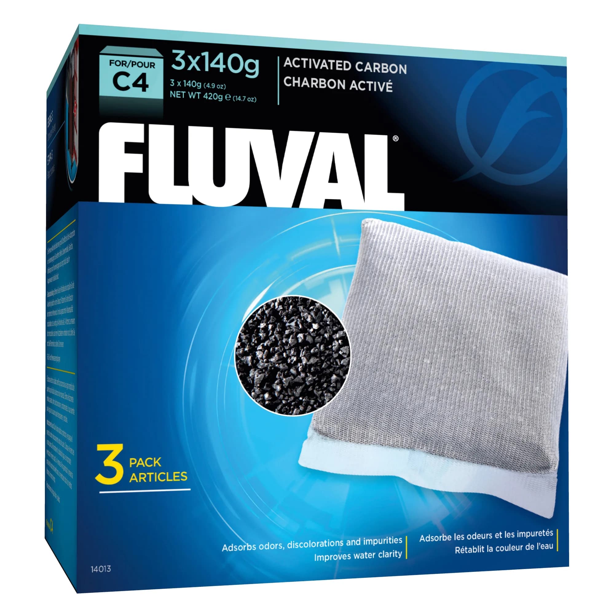 Hagen Wkład węglowy do filtra Fluval C4 (3x140g)