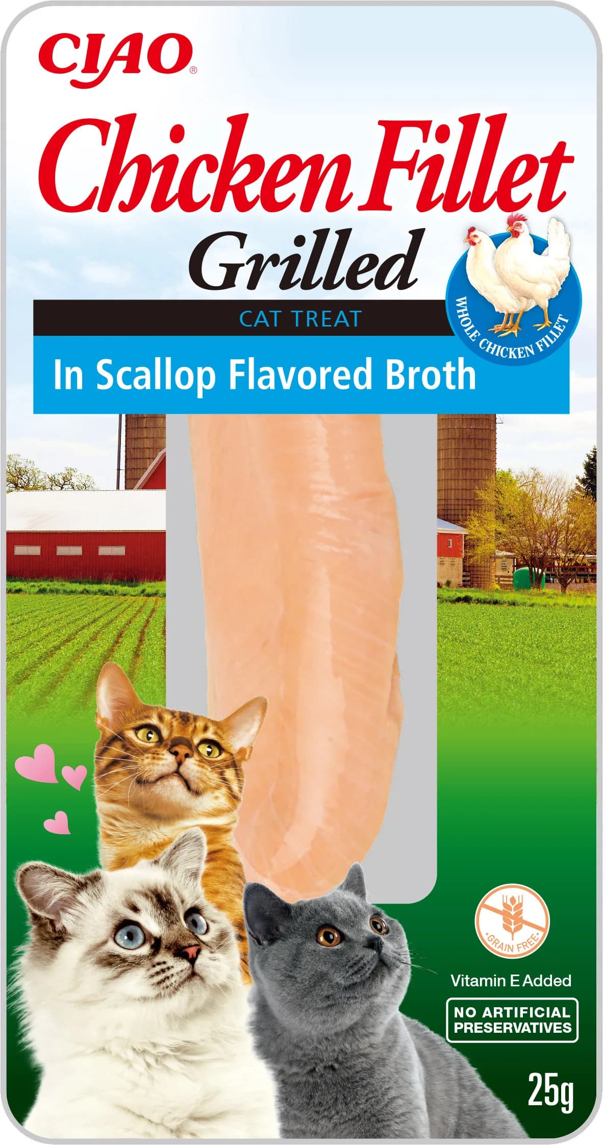INABA CAT CHICKEN FILLET IN SCALLOP BROTH 25 g