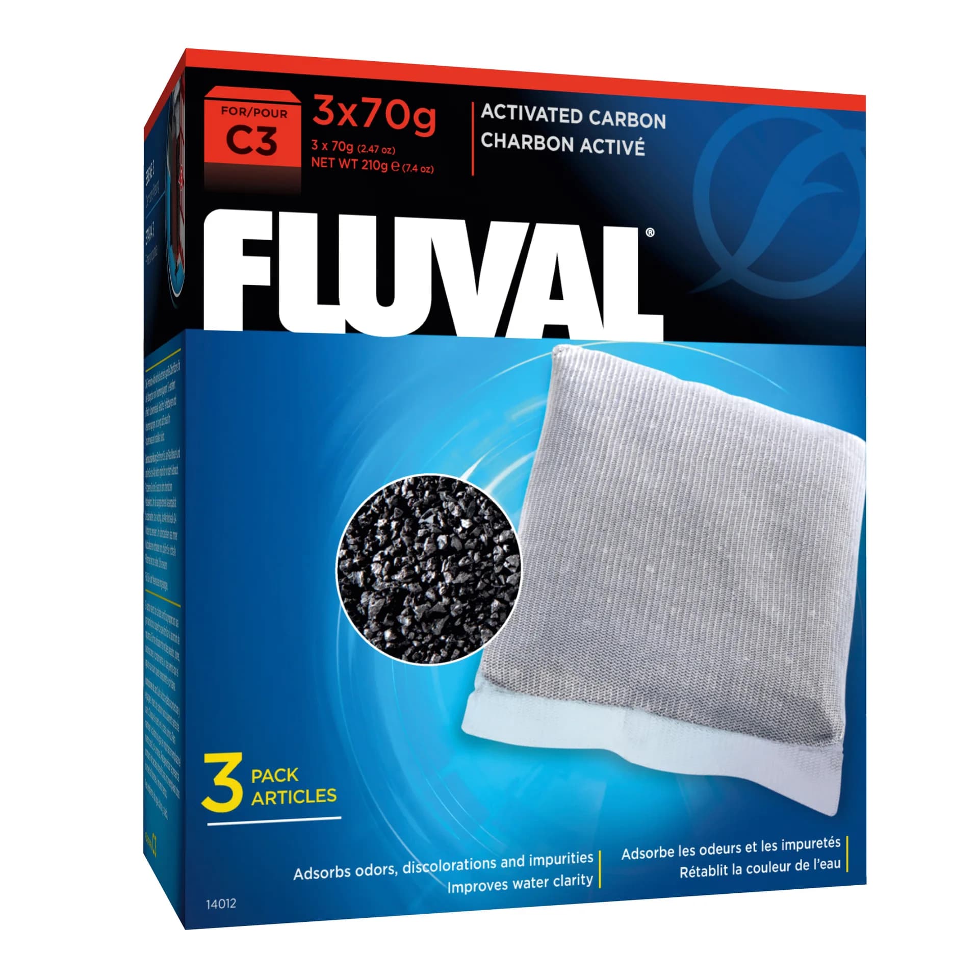 Hagen Wkład węglowy do filtra Fluval C3 (3x70g)